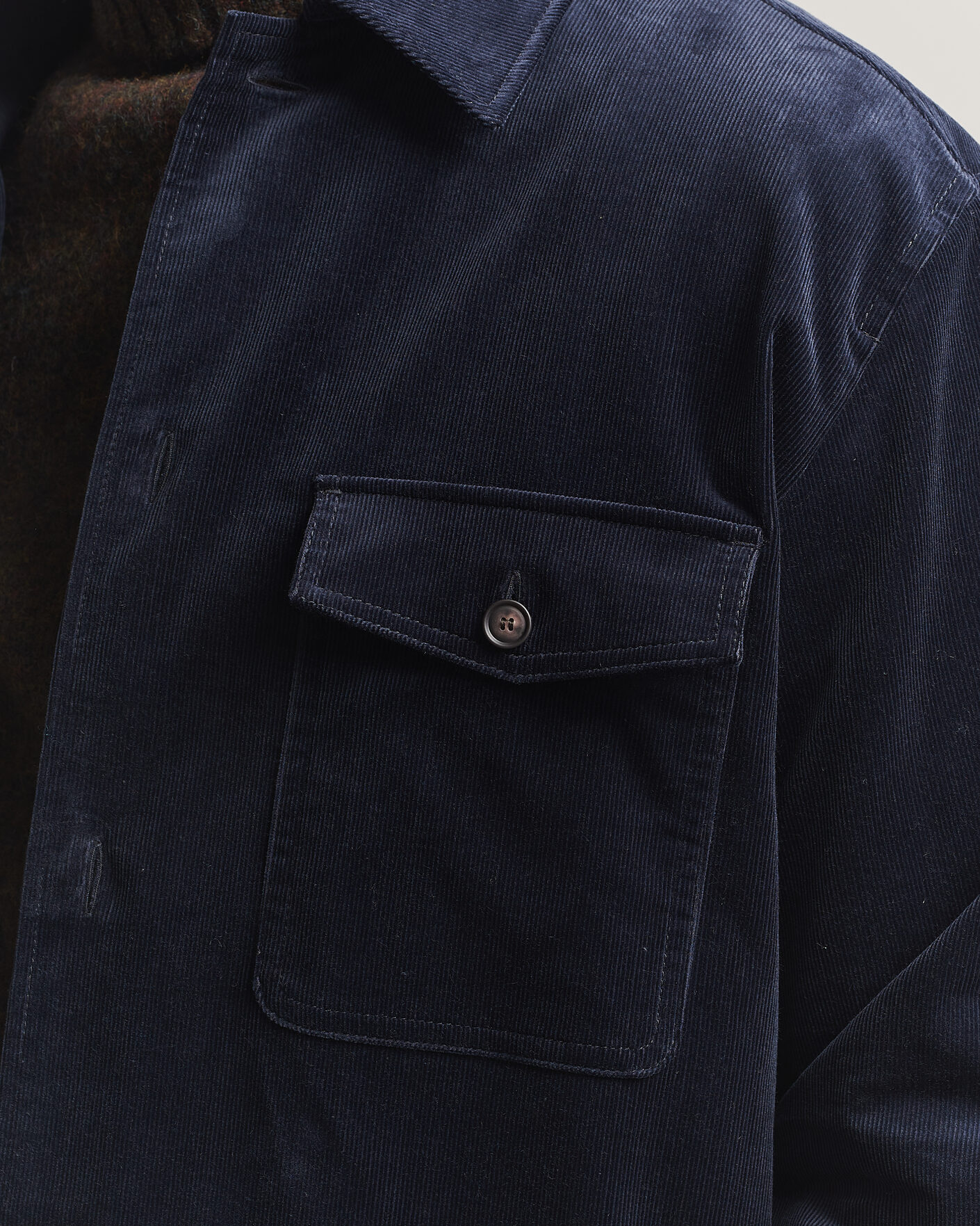 Herre | Skjorter | BOSS BLACK | Carper Corduroy Overshirt Dark Blue