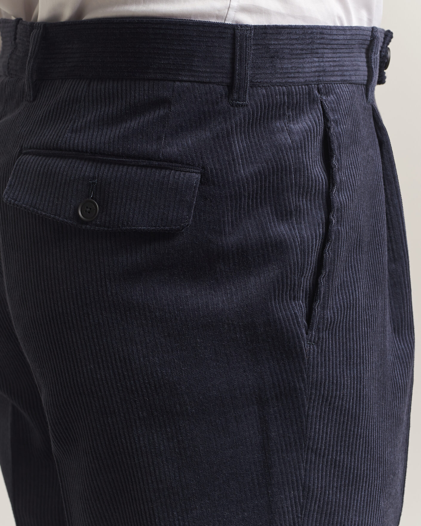 Herre | Bukser | BOSS BLACK | Perino Corduroy Suit Trousers Open Blue