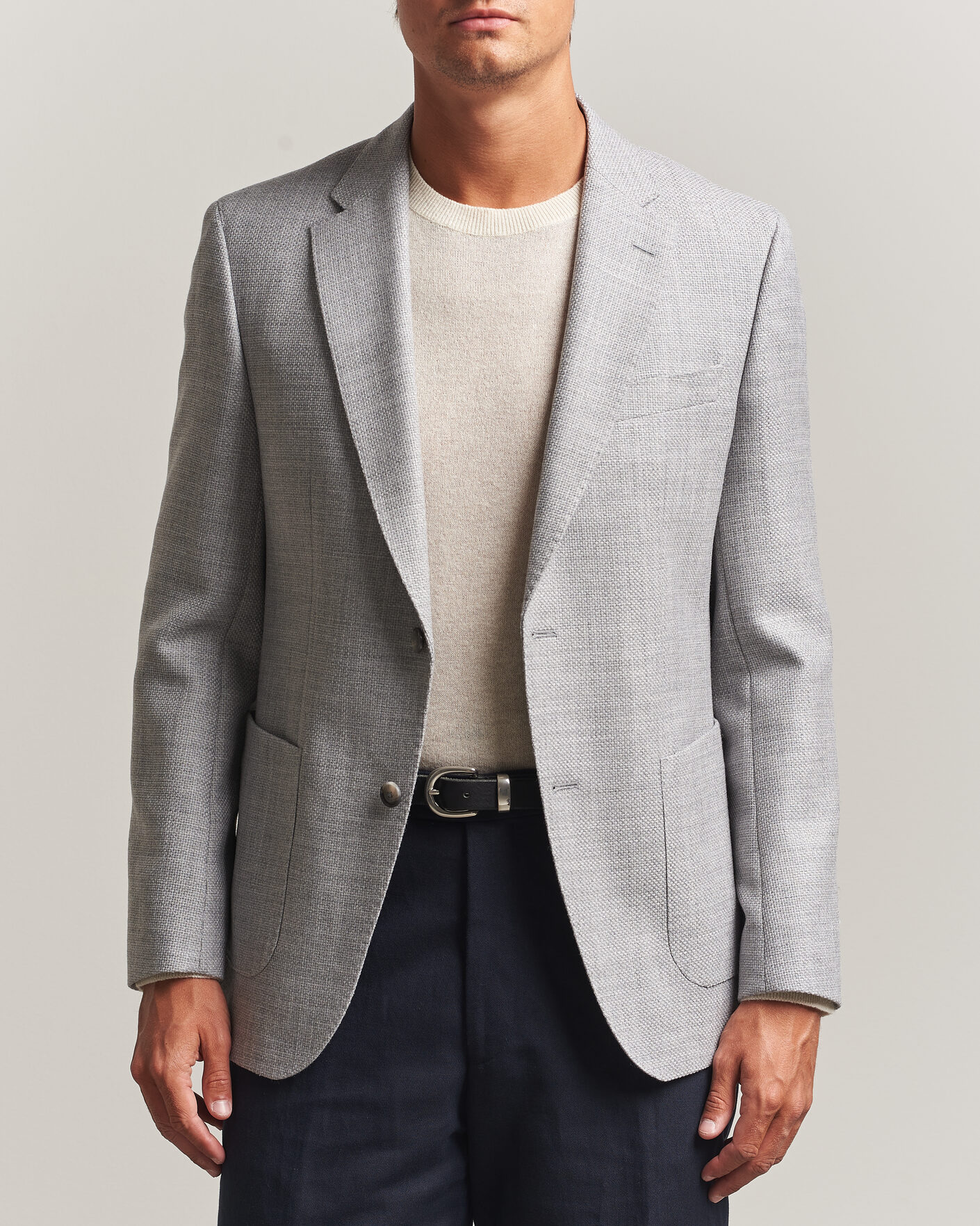 Herre | Blazere & jakker | BOSS BLACK | Hutson Wool Patch Pocket Blazer Light Grey