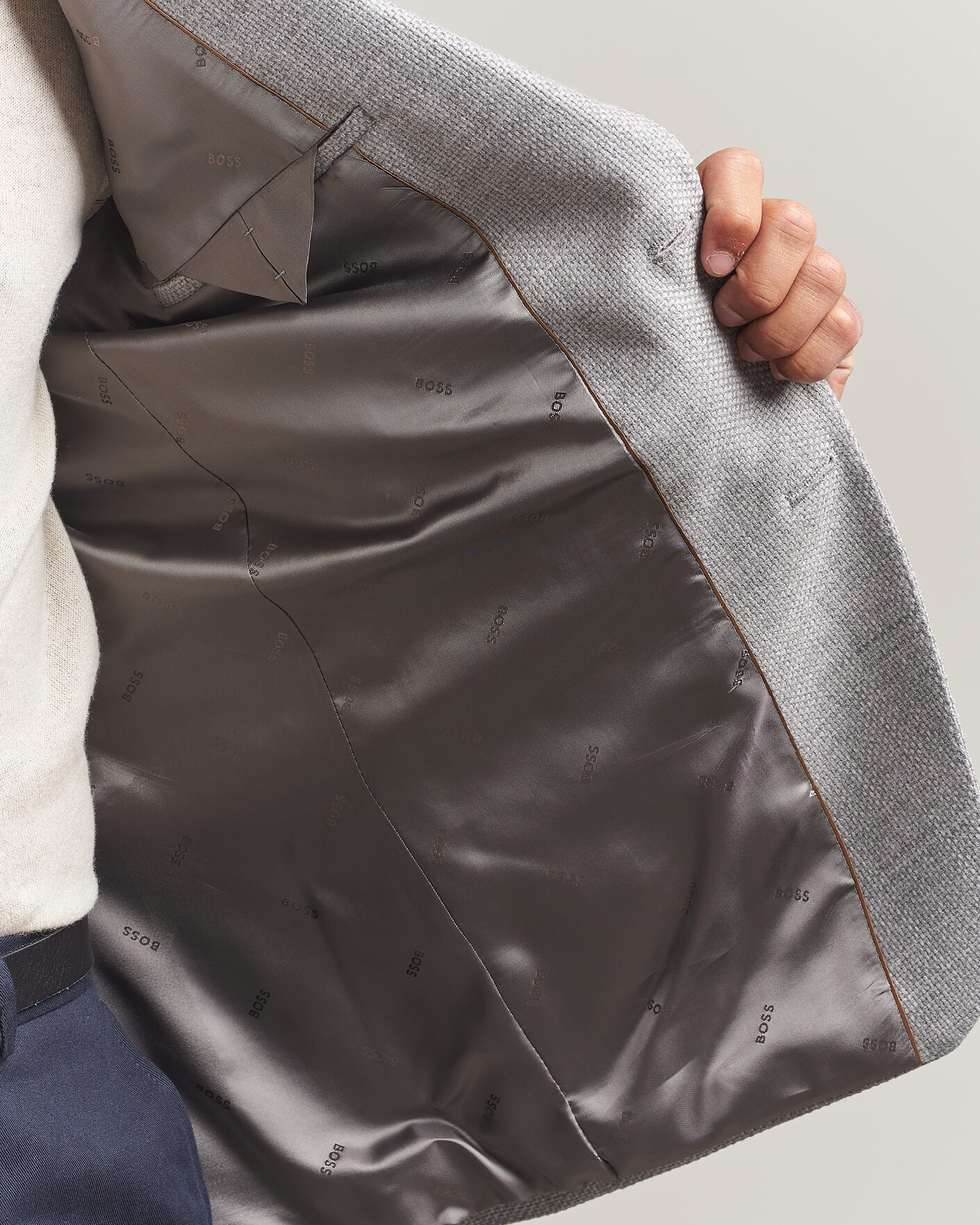 Herre | Blazere & jakker | BOSS BLACK | Hutson Wool Patch Pocket Blazer Light Grey