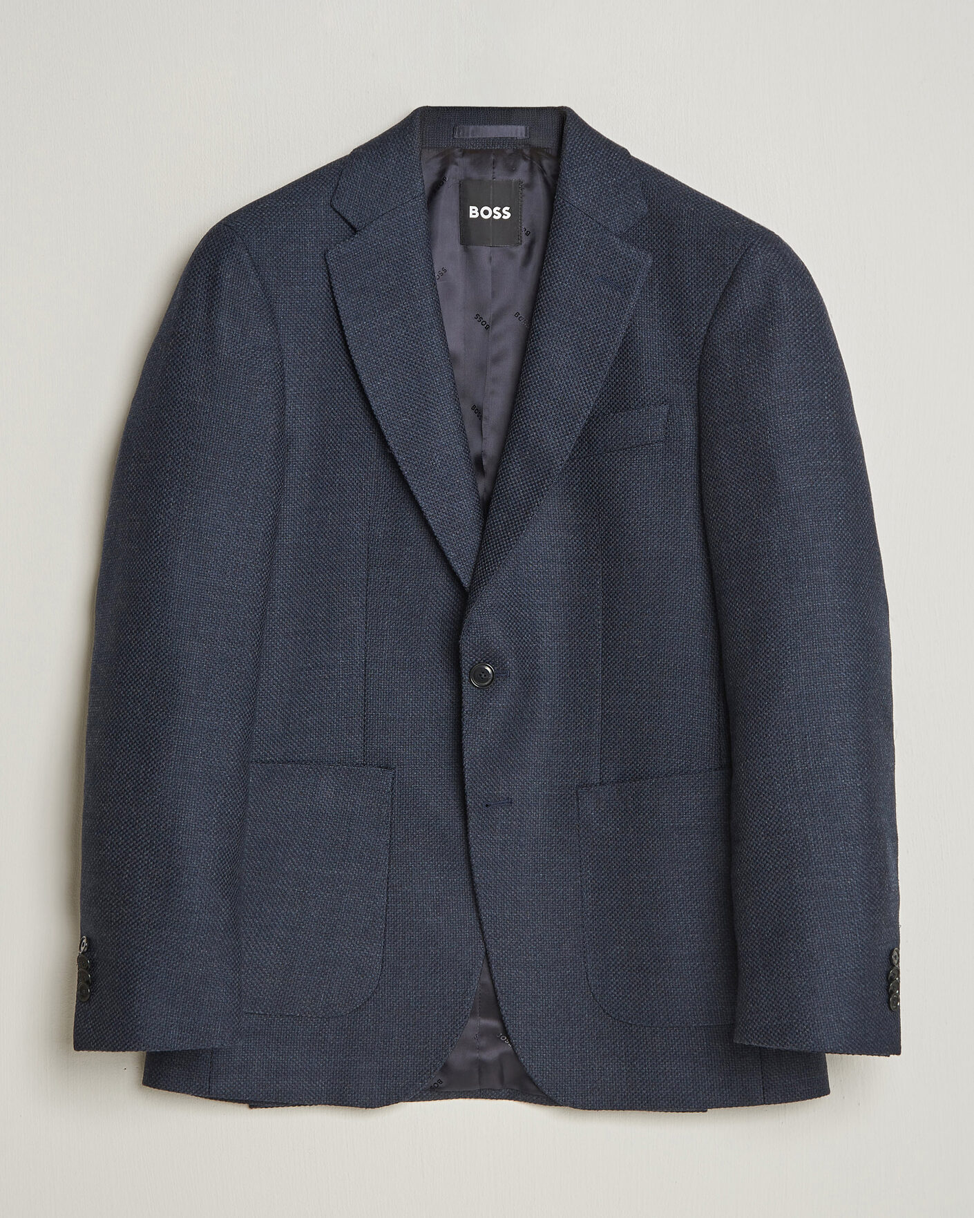 Herre | Blazere & jakker | BOSS BLACK | Hutson Wool Patch Pocket Blazer Dark Blue