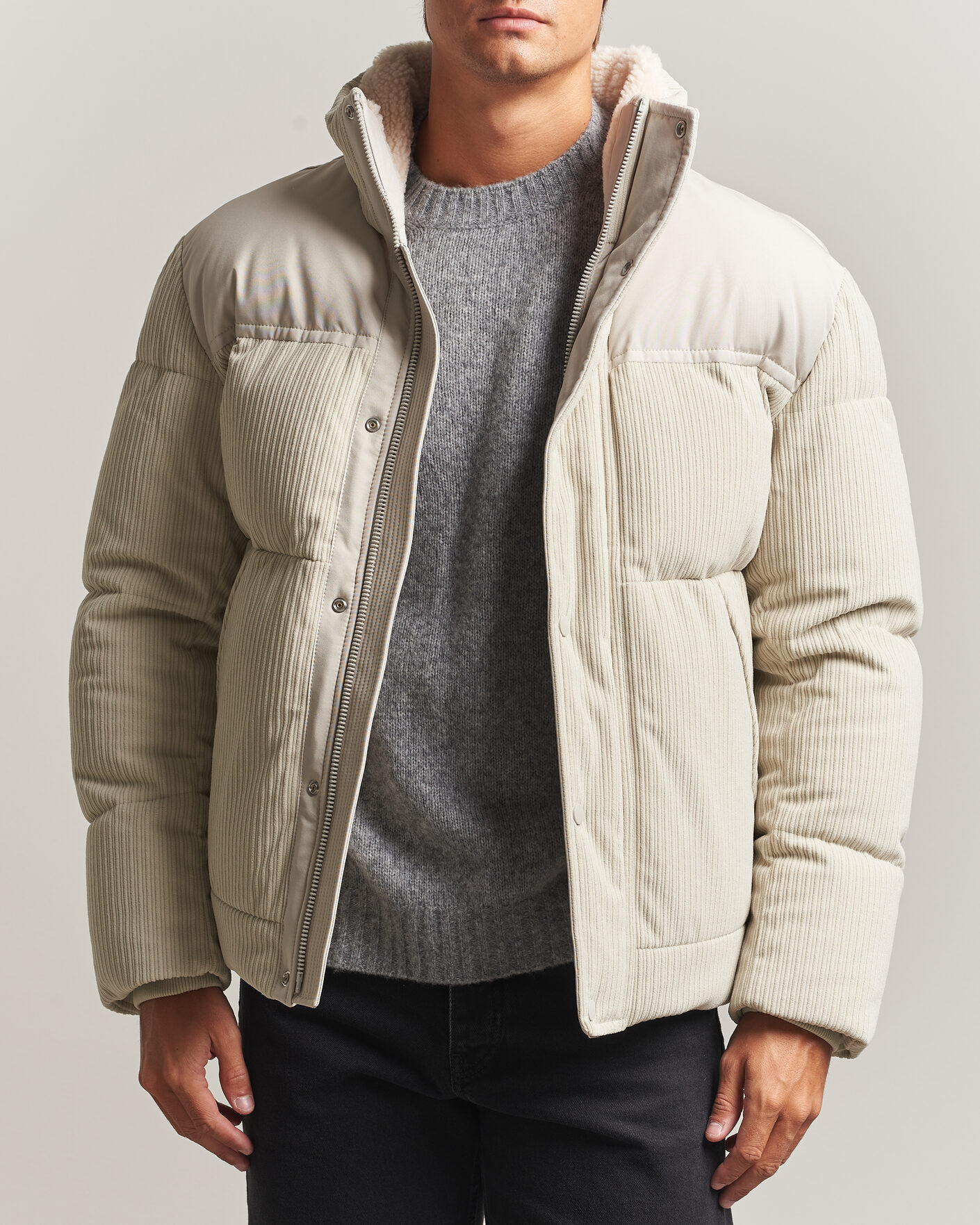 Herre | Jakker | BOSS ORANGE | Ocord Corduroy Jacket Light Beige
