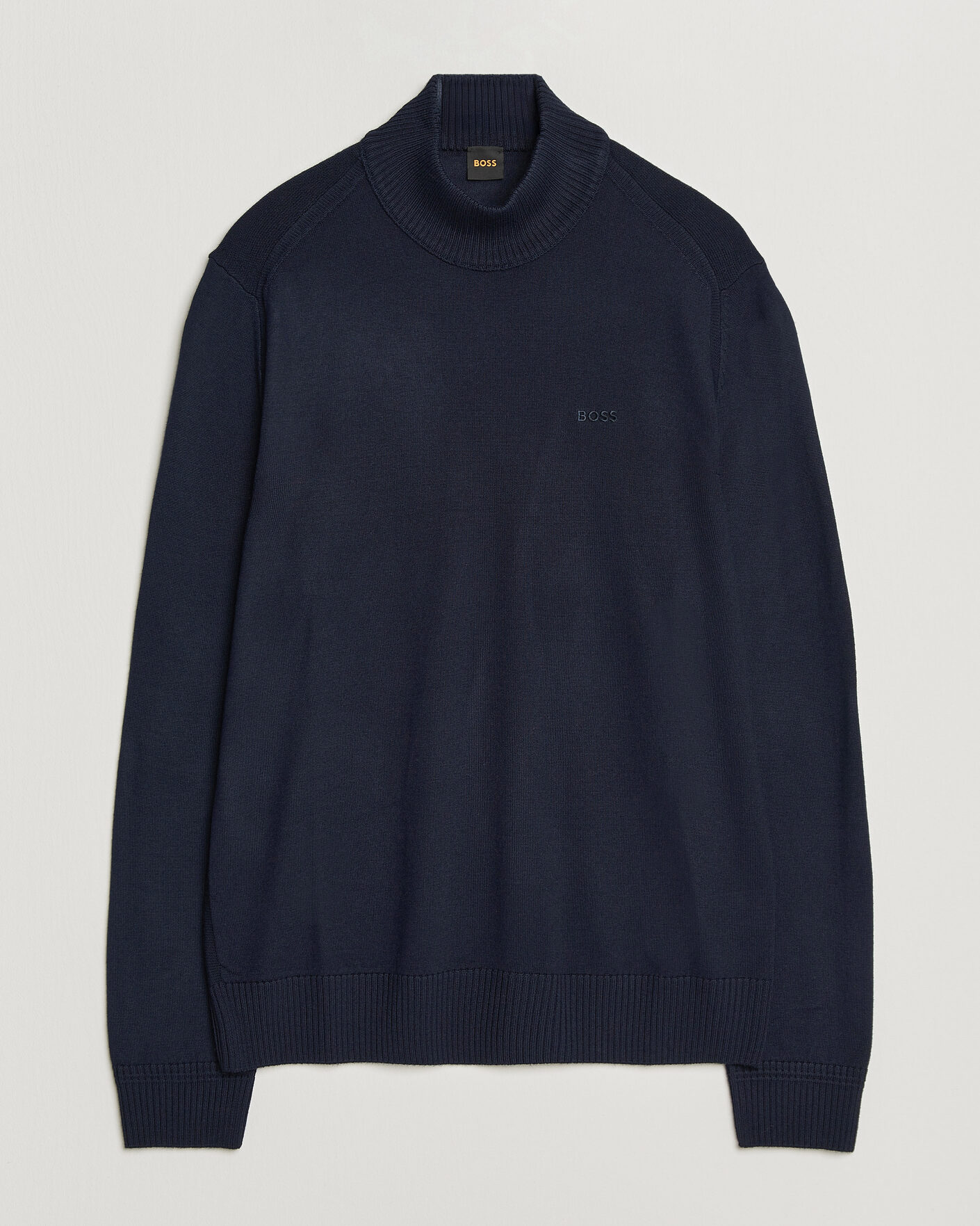Herre | Trøjer | BOSS ORANGE | Avac Knitted Turtleneck Dark Blue