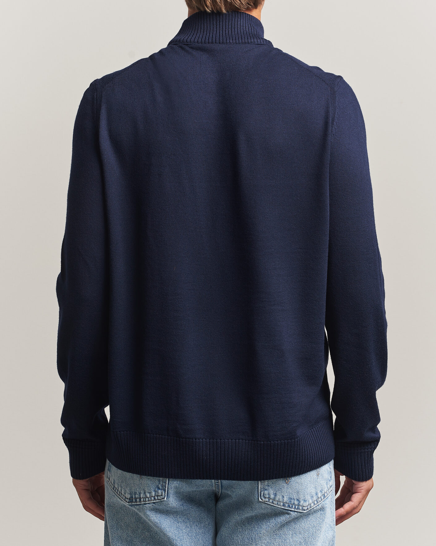 Herre | Trøjer | BOSS ORANGE | Avac Knitted Turtleneck Dark Blue