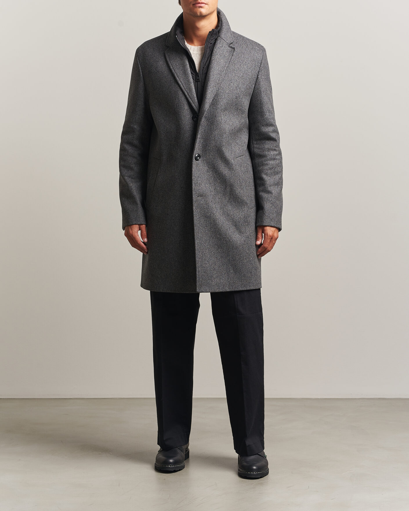 Herre | Jakker | HUGO | Milogan Bib Coat Dark Grey