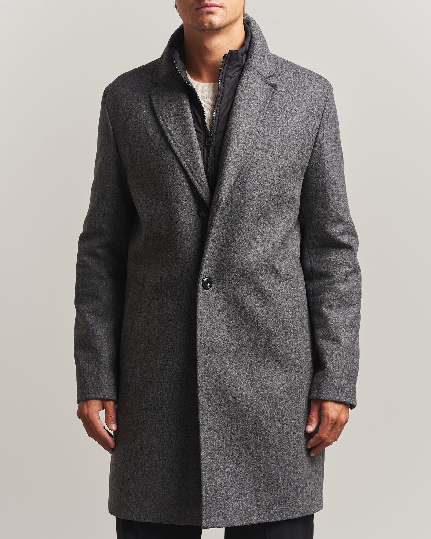 Herre | Jakker | HUGO | Milogan Bib Coat Dark Grey
