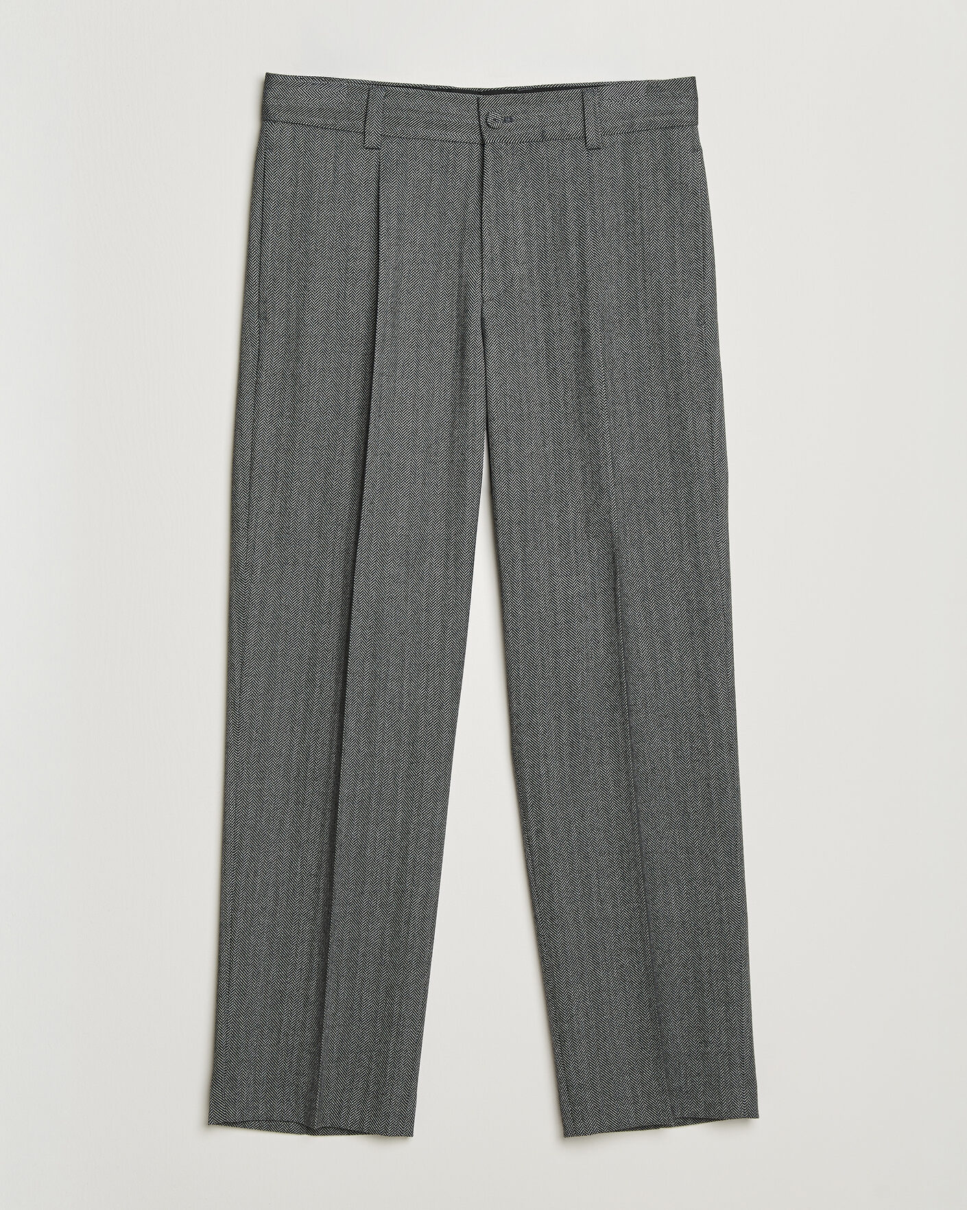 Herre | Bukser | HUGO | Flips Herringbone Suit Trousers Dark Grey