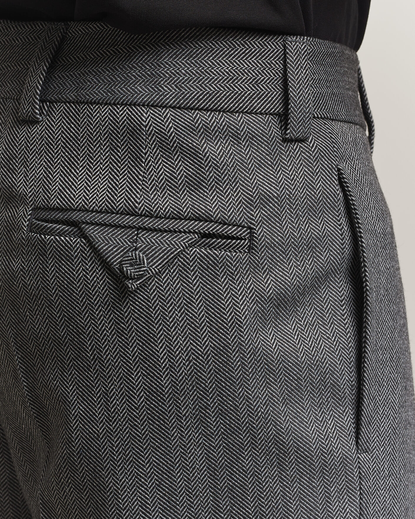 Herre | Bukser | HUGO | Flips Herringbone Suit Trousers Dark Grey