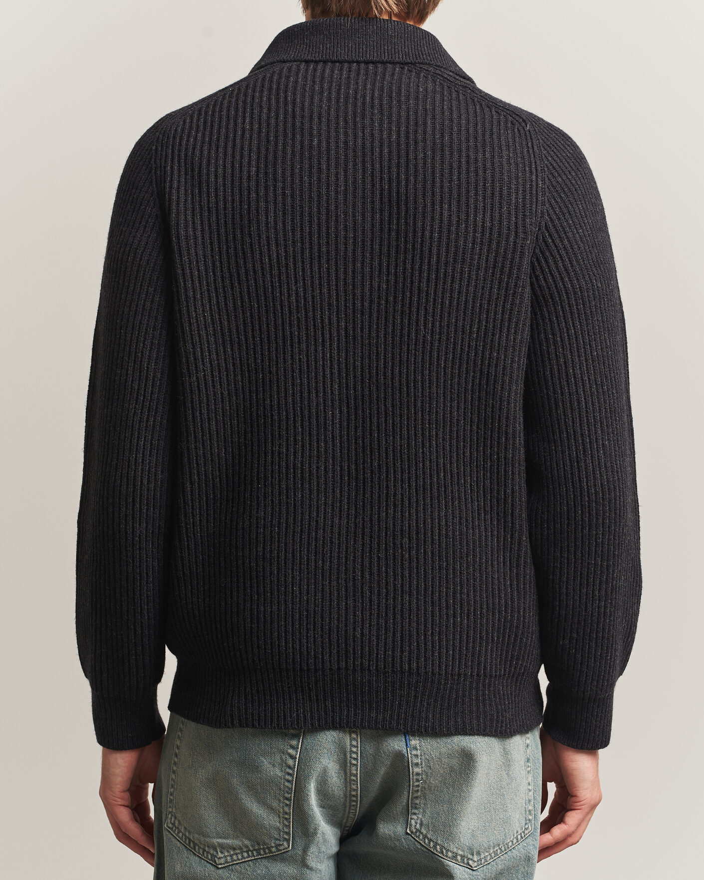 Herre | Trøjer | HUGO | Sardeep Wool Knitted Cardigan Black