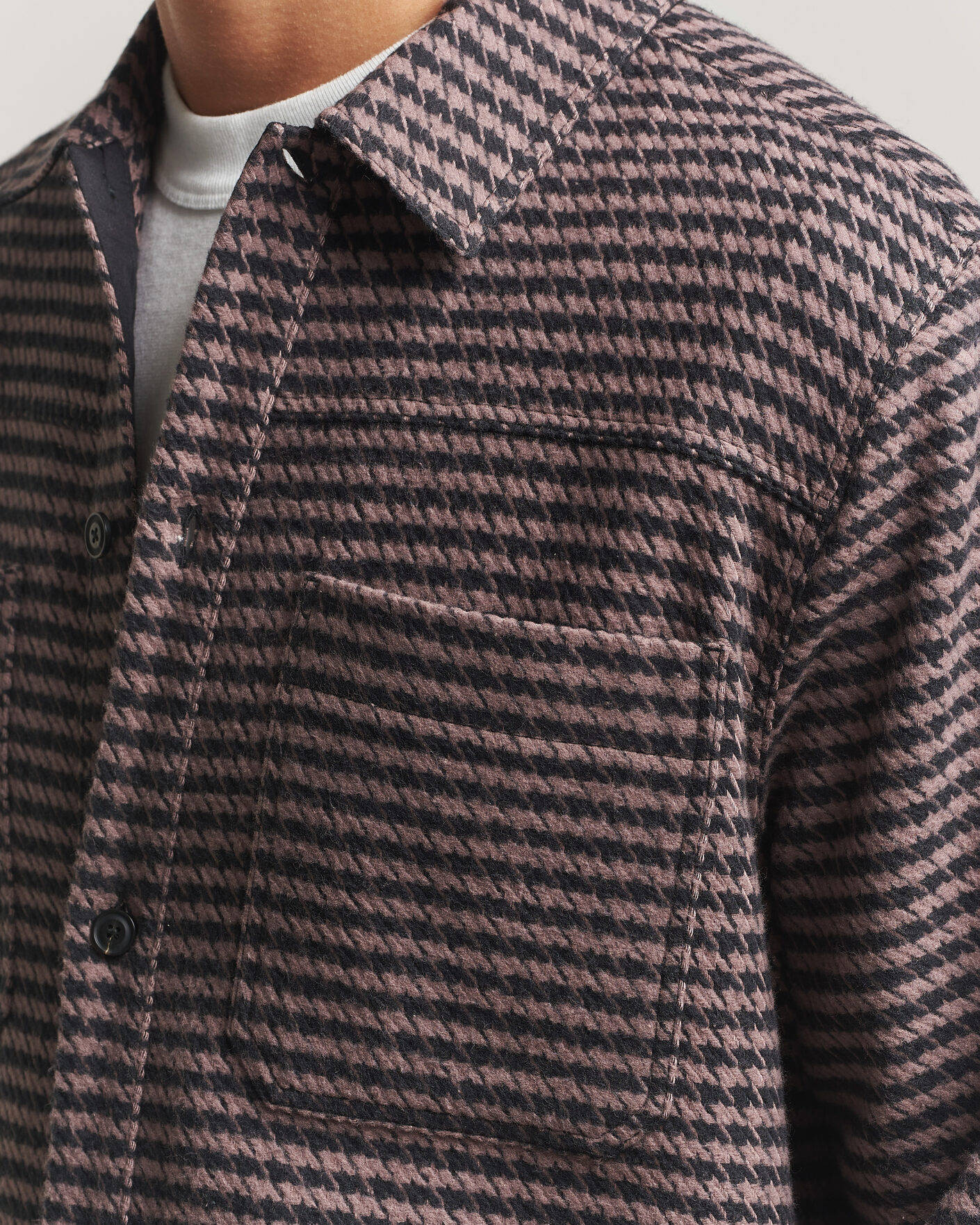 Herre | Skjorter | HUGO | Eniri Houndstooth Overshirt Copper Brown