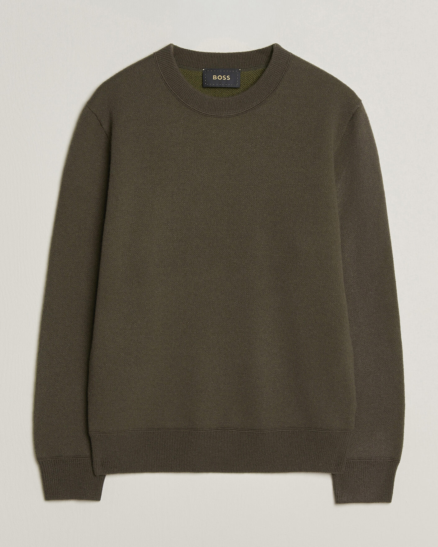Herre | Trøjer | BOSS CAMEL | Farrison Cashmere Knitted Sweater Open Green