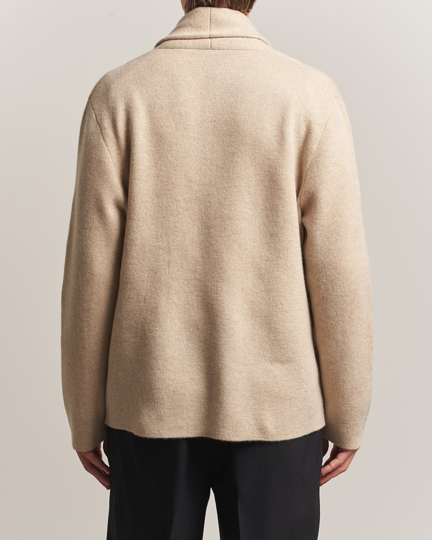 Herre | Trøjer | BOSS CAMEL | Fenturo Wool Knitted Cardigan Light Beige