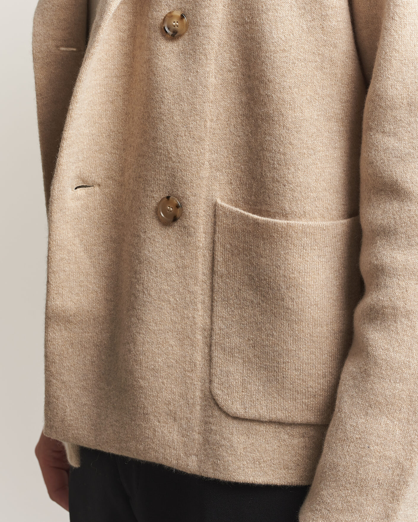 Herre | Trøjer | BOSS CAMEL | Fenturo Wool Knitted Cardigan Light Beige
