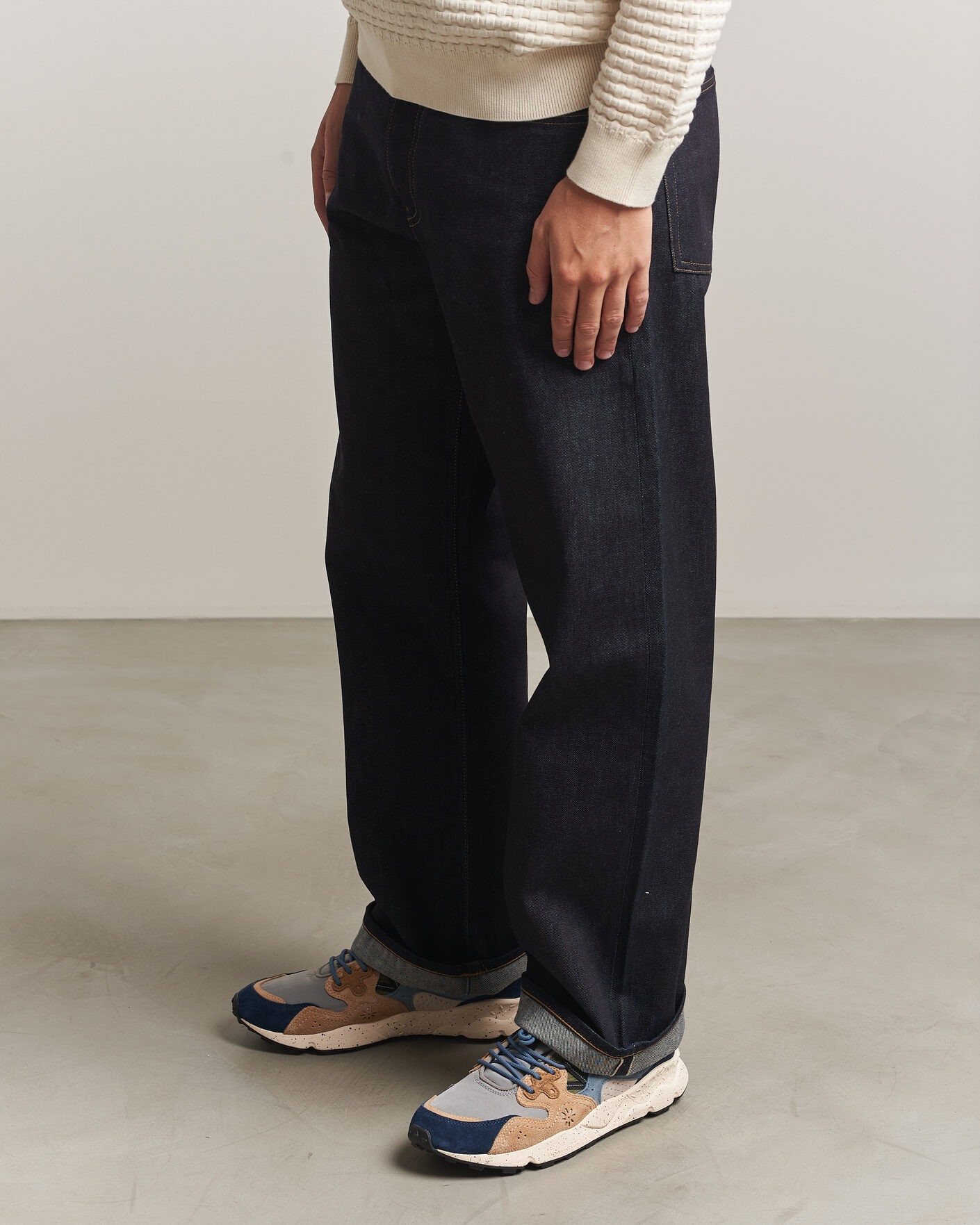 Herre | Sneakers | Flower Mountain | Yamano 3 Suede/Nylon Sneaker Navy/Light Brown