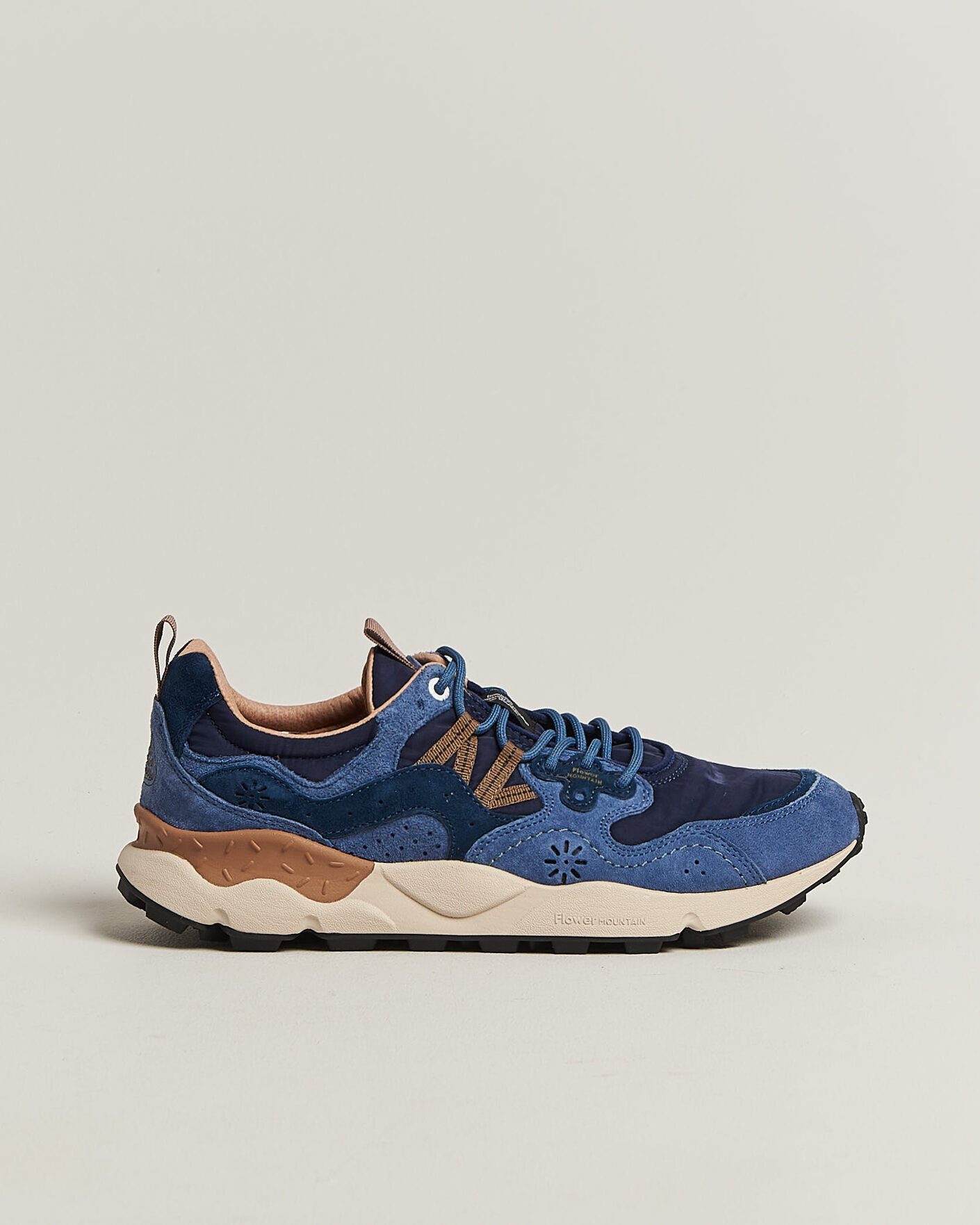 Herre | Sneakers | Flower Mountain | Yamano 3 Suede/Nylon Sneaker Navy/Blue