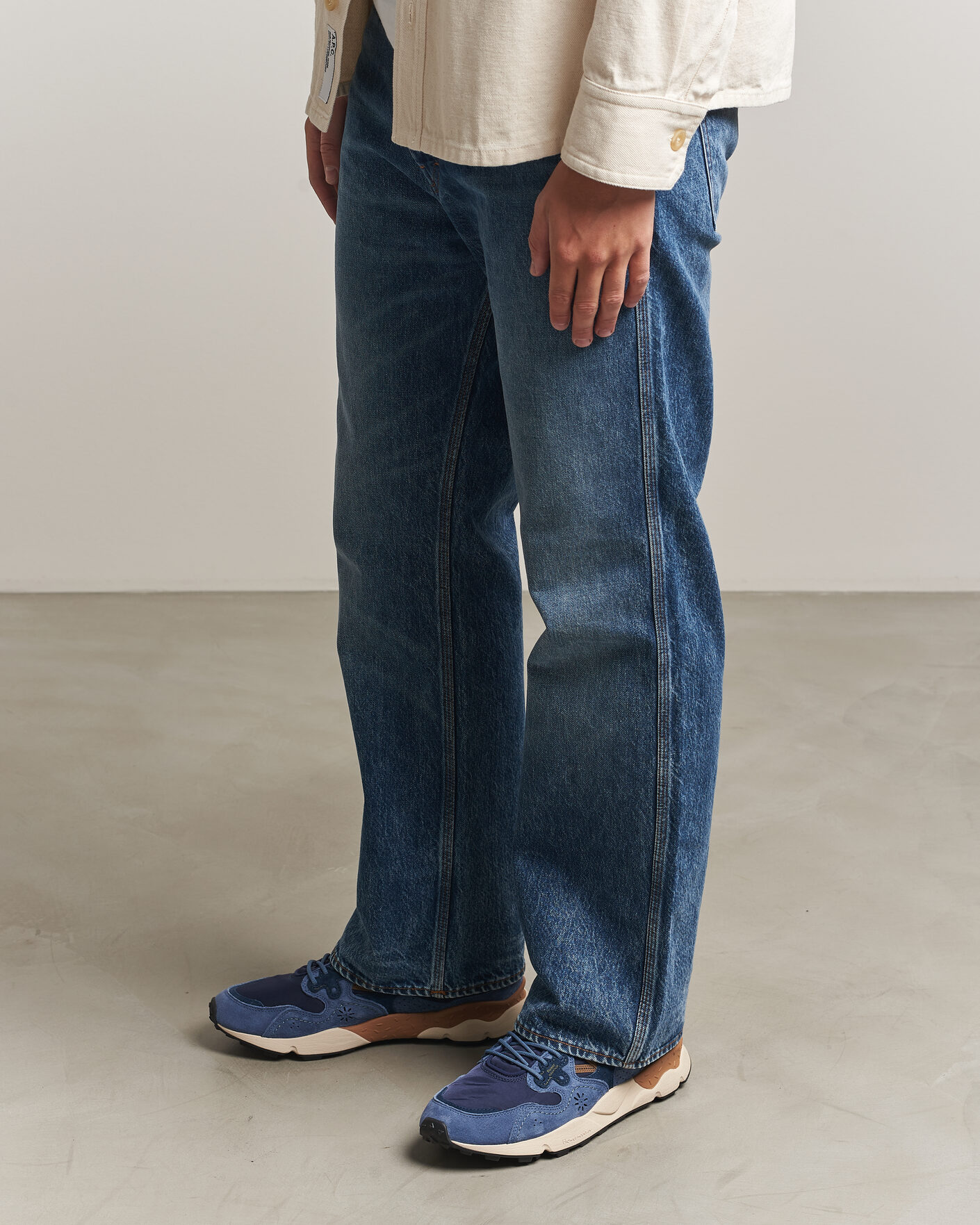 Herre | Sneakers | Flower Mountain | Yamano 3 Suede/Nylon Sneaker Navy/Blue