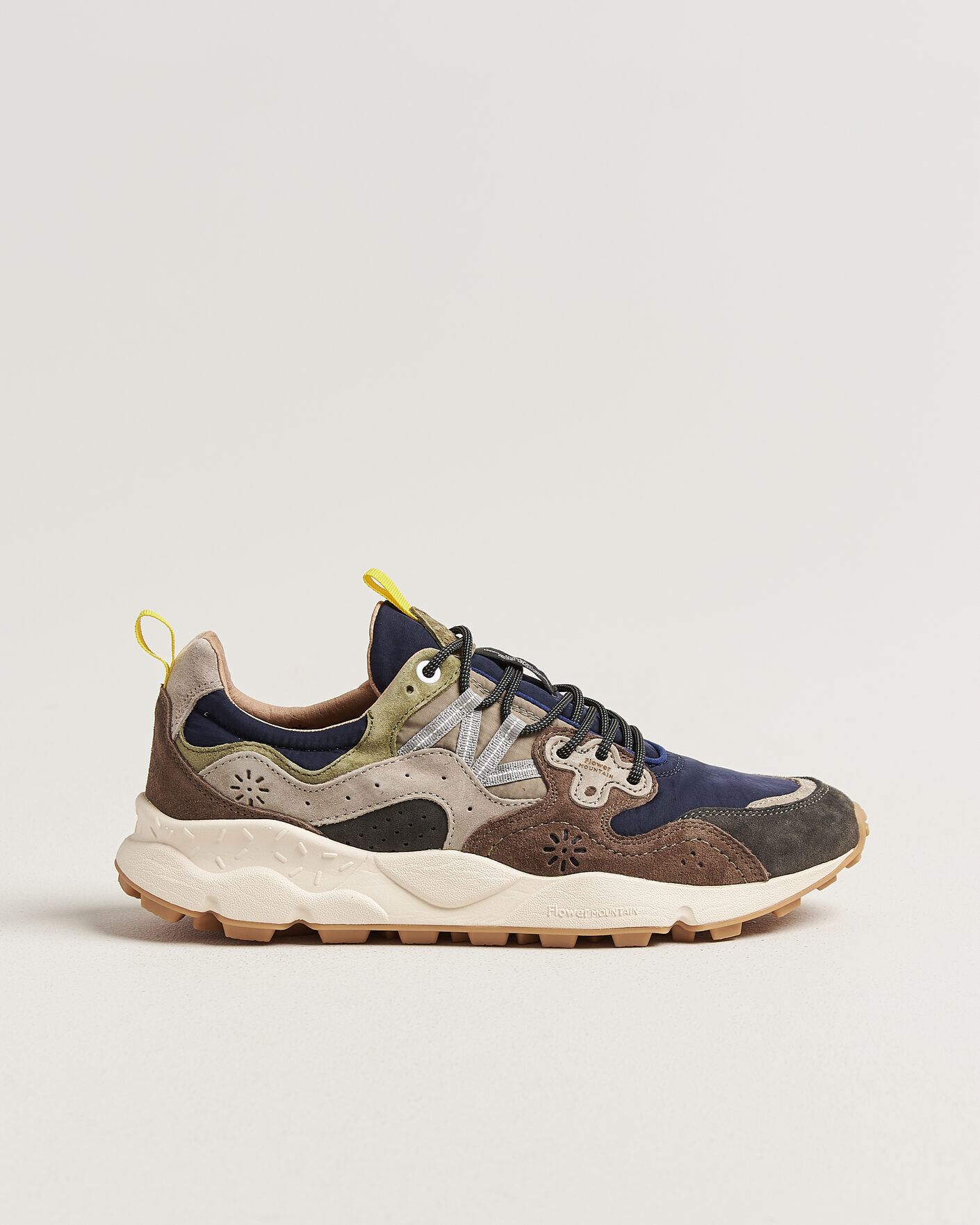 Herre | Sneakers | Flower Mountain | Yamano 3 Suede/Nylon Sneaker Dark Grey/Brown
