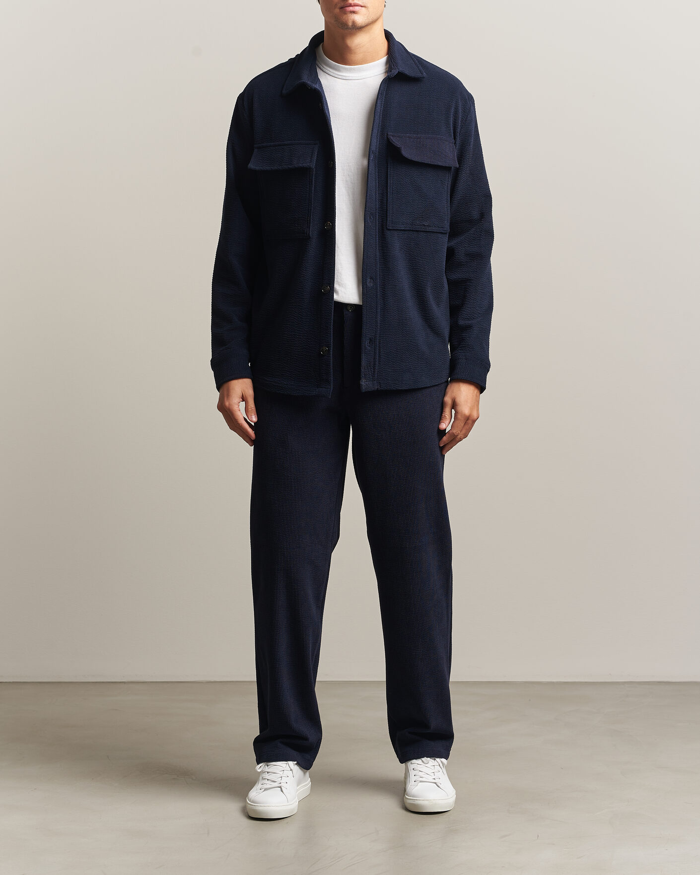 Herre | Bukser | J.Lindeberg | Logan Drape Cord Pants JL Navy