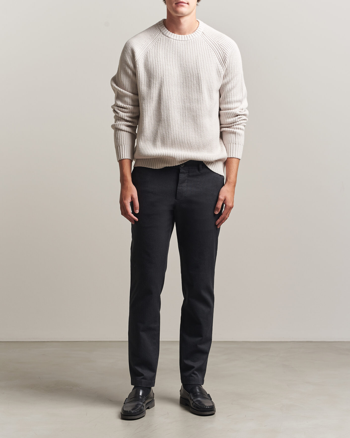 Herre | Bukser | J.Lindeberg | Chase Stretch Flannel Trousers Dark Grey