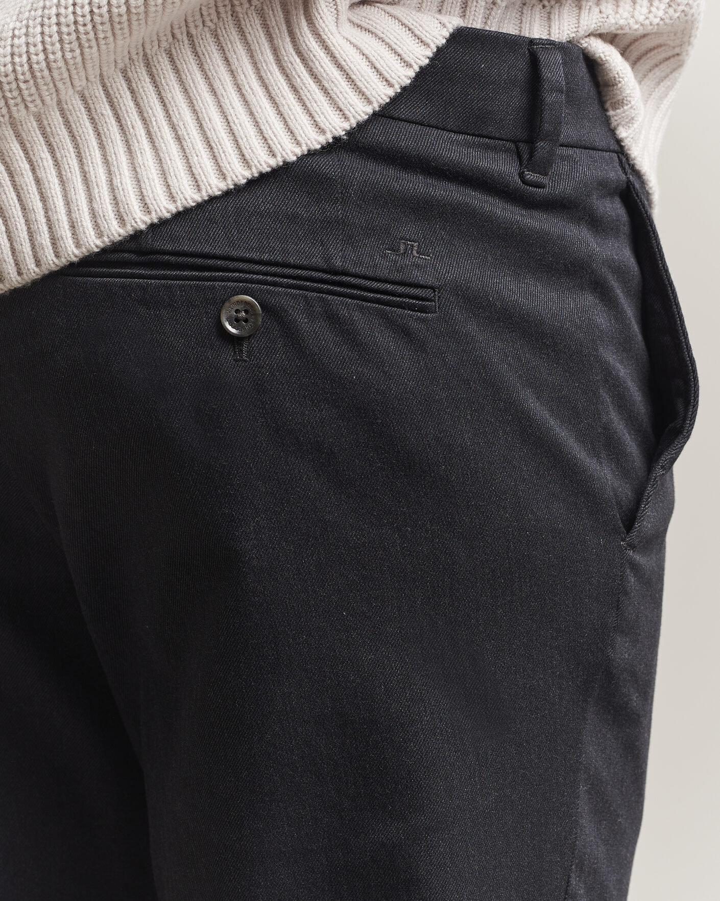 Herre | Bukser | J.Lindeberg | Chase Stretch Flannel Trousers Dark Grey