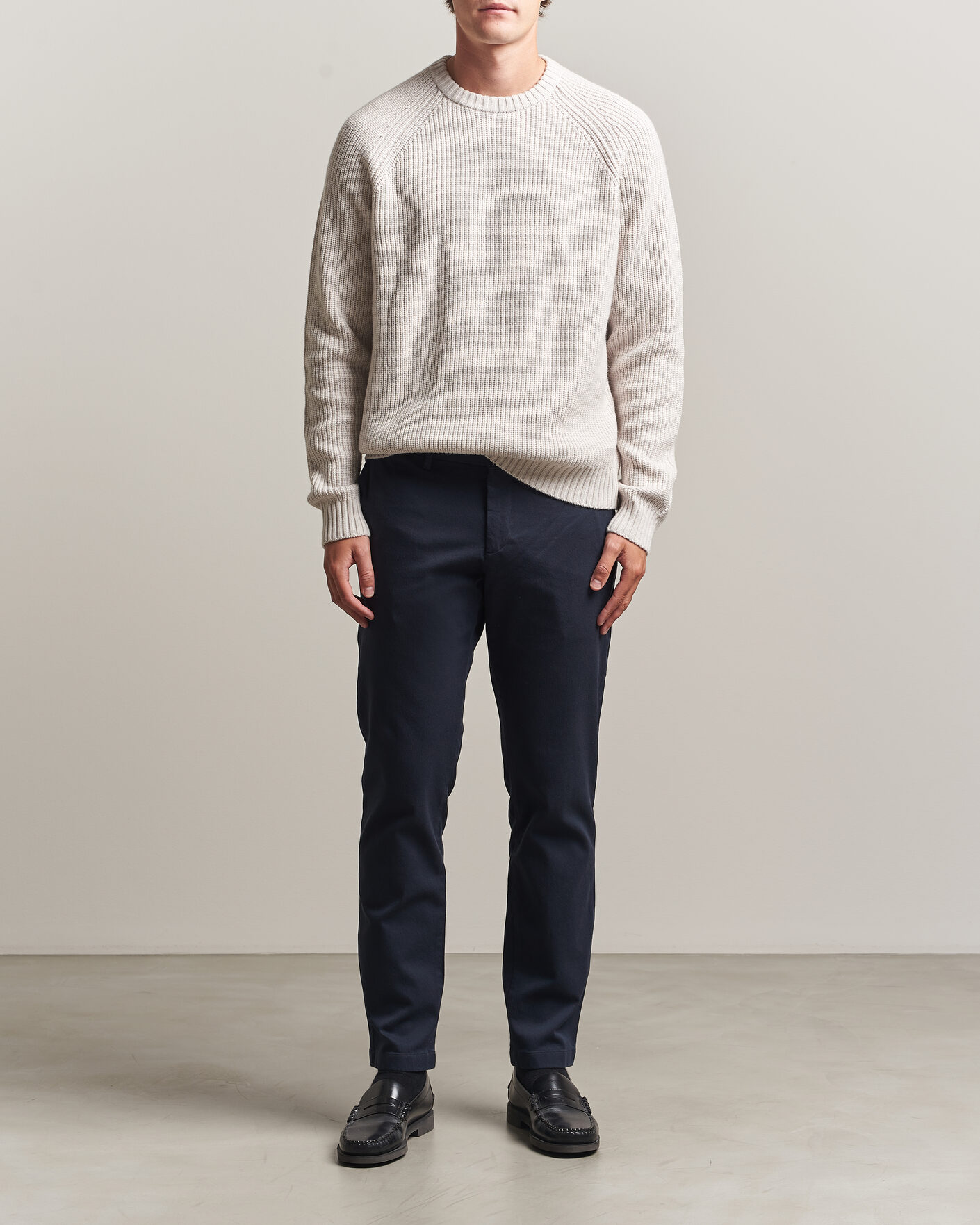 Herre | Bukser | J.Lindeberg | Chase Stretch Flannel Trousers JL Navy