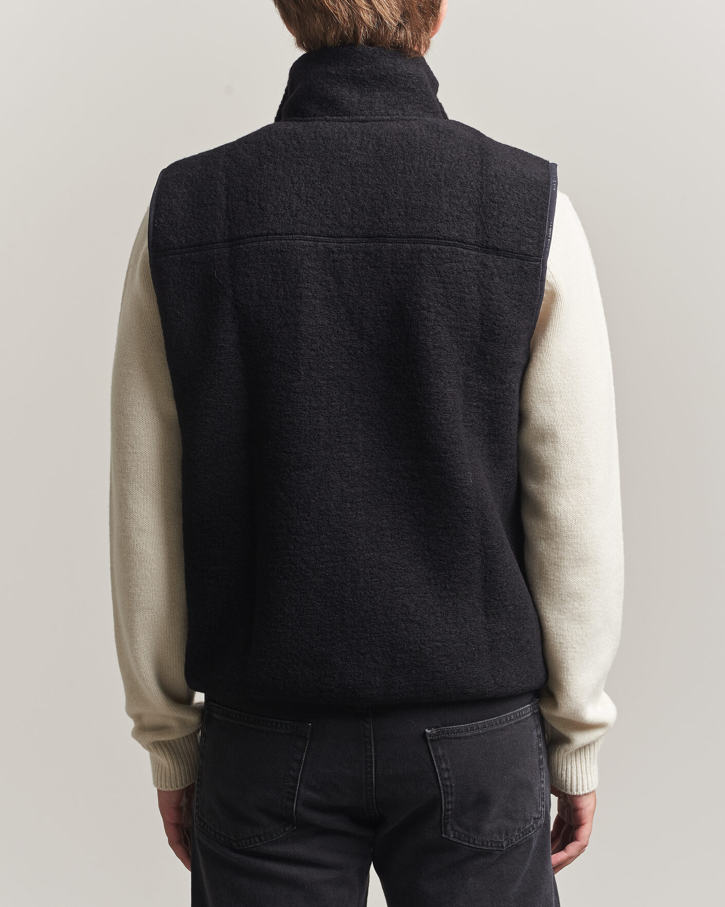 Herre | Veste | J.Lindeberg | Duncan Wool Fleece Vest Black