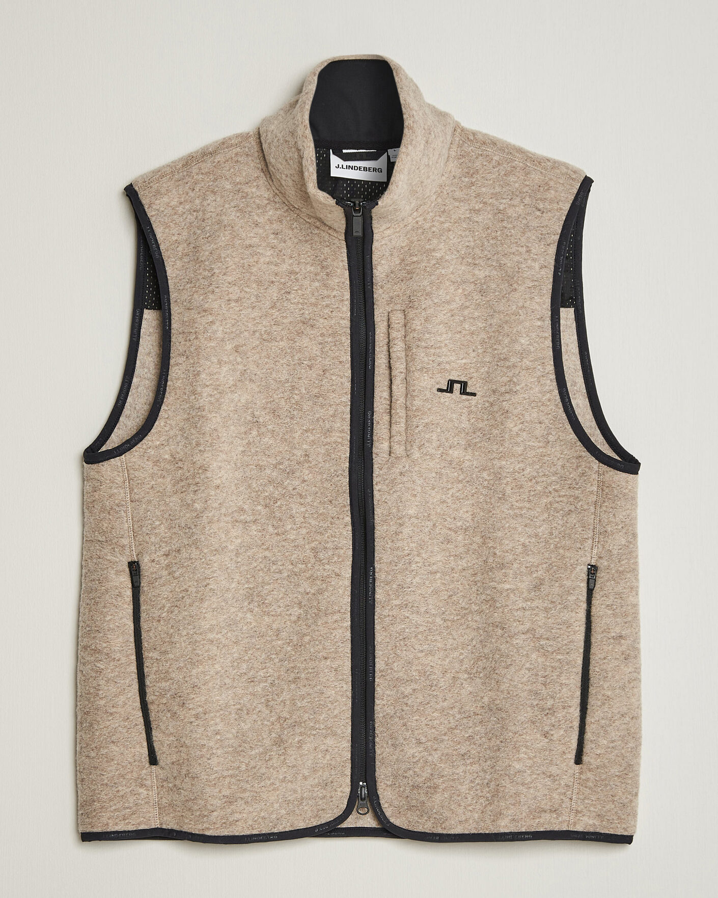 Herre | Veste | J.Lindeberg | Duncan Wool Fleece Vest Moonbeam