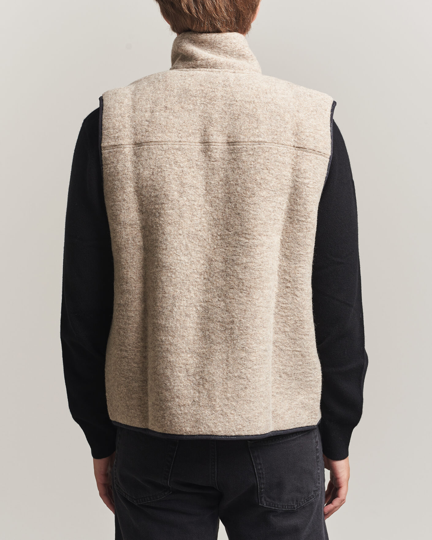 Herre | Veste | J.Lindeberg | Duncan Wool Fleece Vest Moonbeam