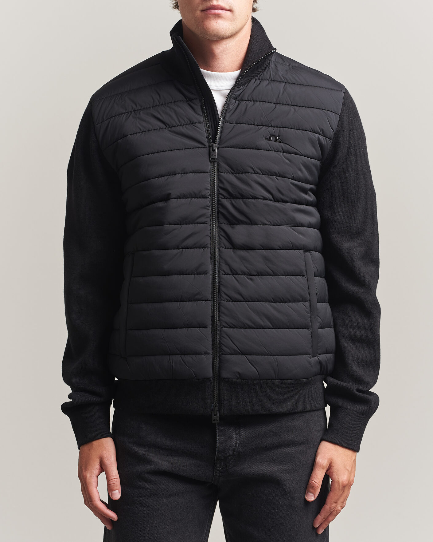 Herre | Jakker | J.Lindeberg | Boen Hybrid Jacket Black