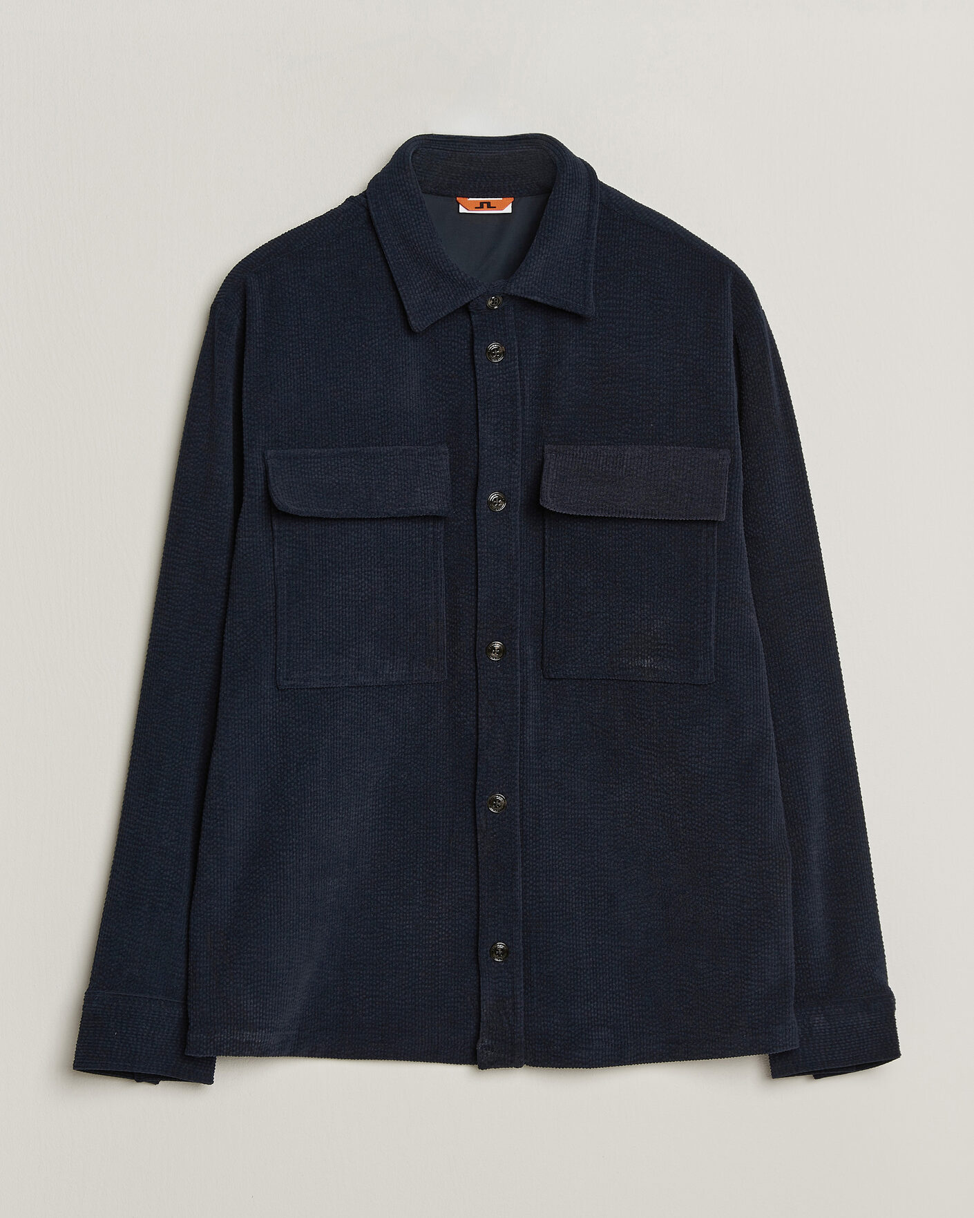 Herre | Skjorter | J.Lindeberg | Finnigan Drape Cord Overshirt JL Navy