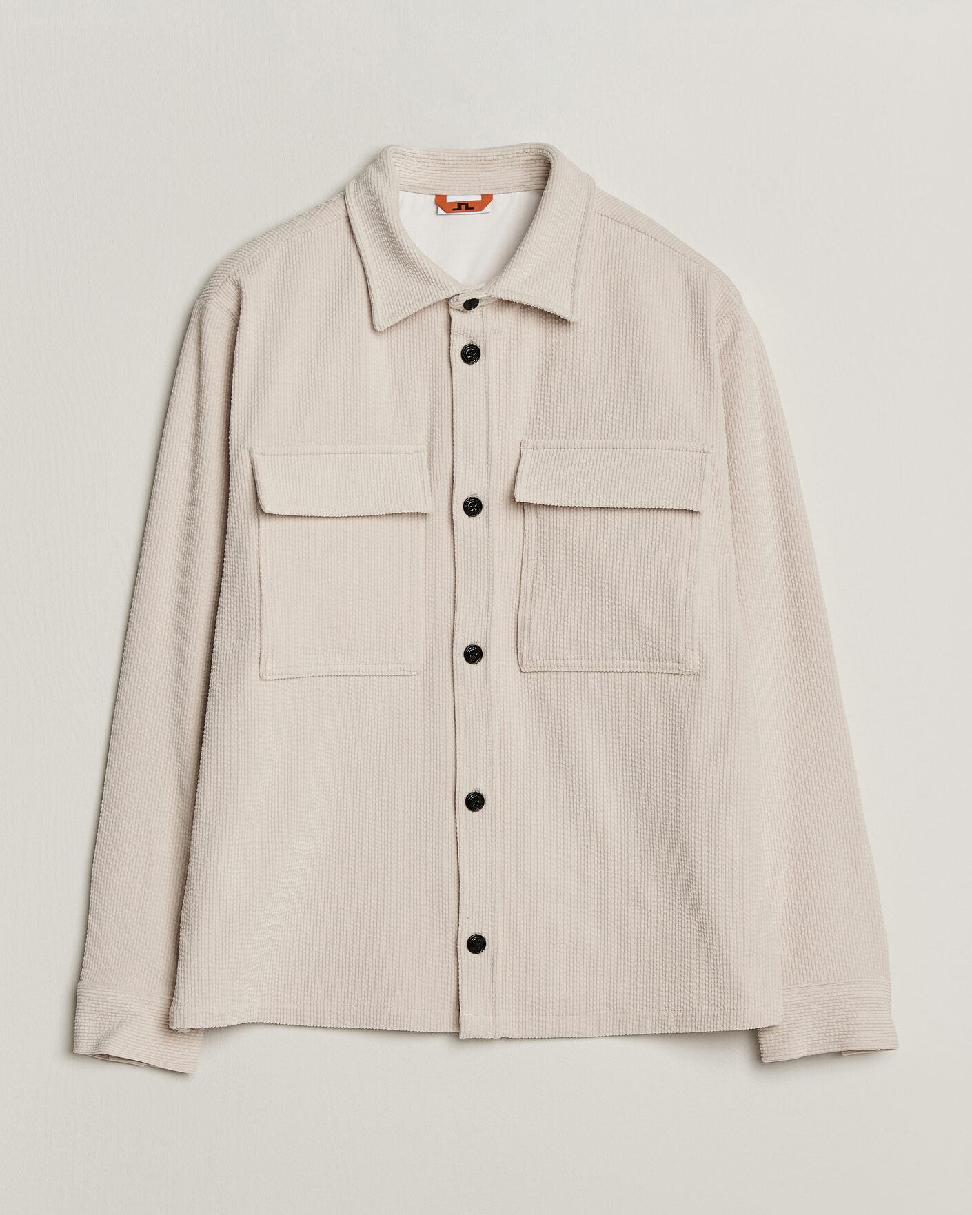 Herre | Skjorter | J.Lindeberg | Finnigan Drape Cord Overshirt Moonbeam