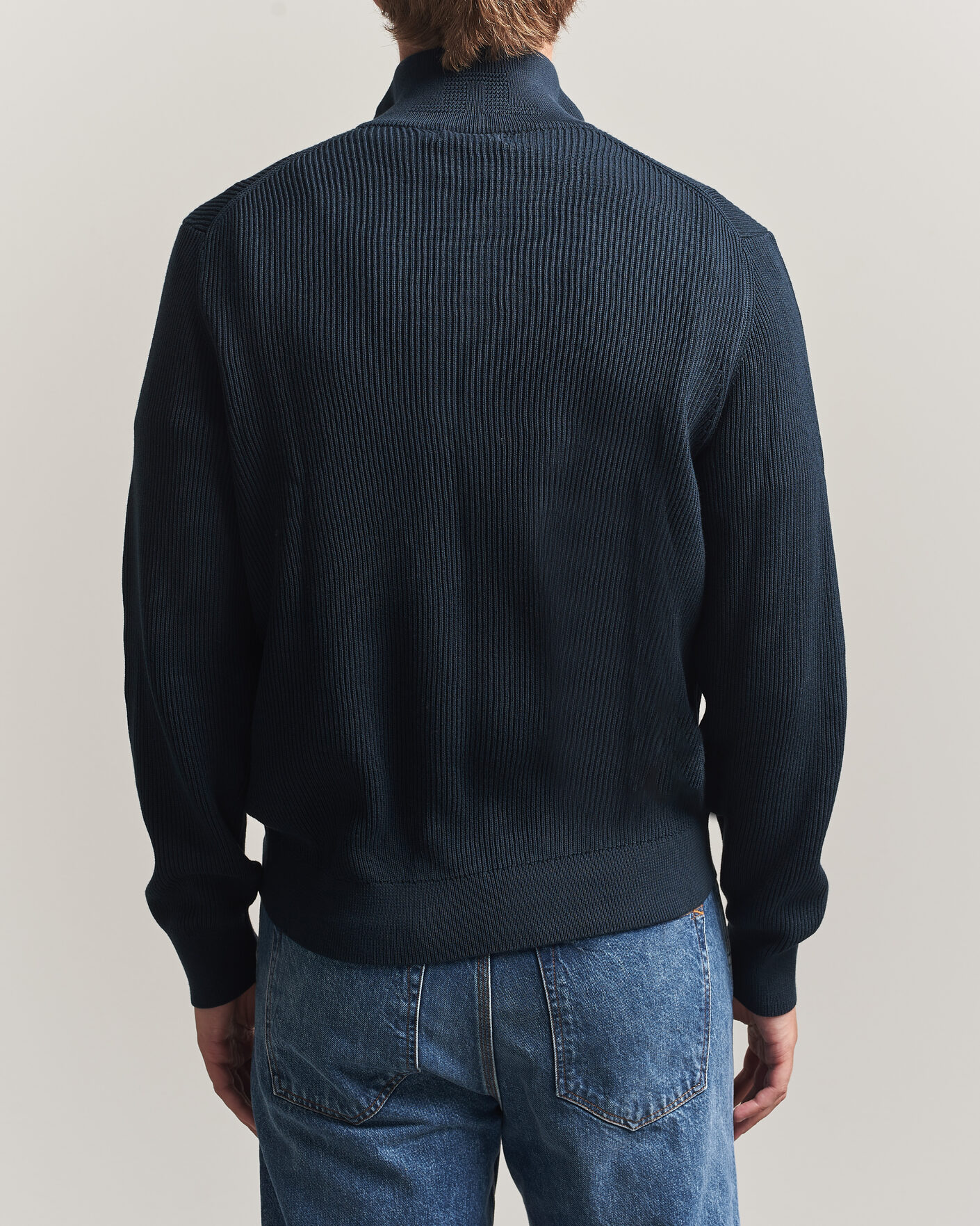 Herre | Trøjer | J.Lindeberg | Alexis Cotton Full Zip JL Navy