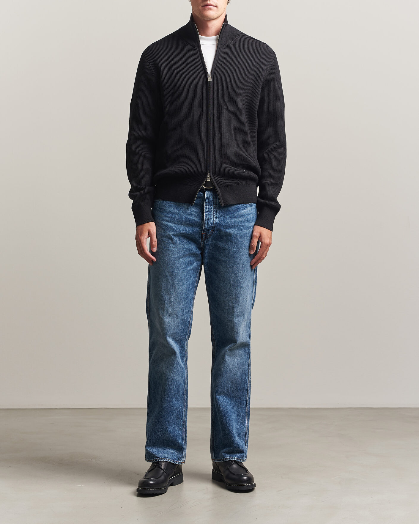 Herre | Trøjer | J.Lindeberg | Alexis Cotton Full Zip Black