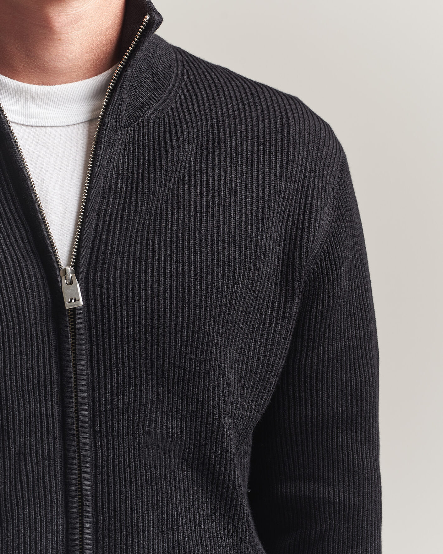 Herre | Trøjer | J.Lindeberg | Alexis Cotton Full Zip Black