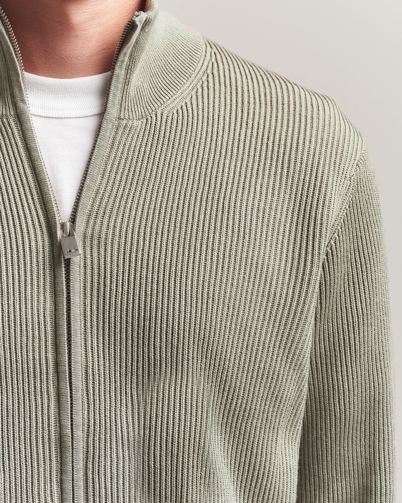 Herre | Trøjer | J.Lindeberg | Alexis Cotton Full Zip Brindle