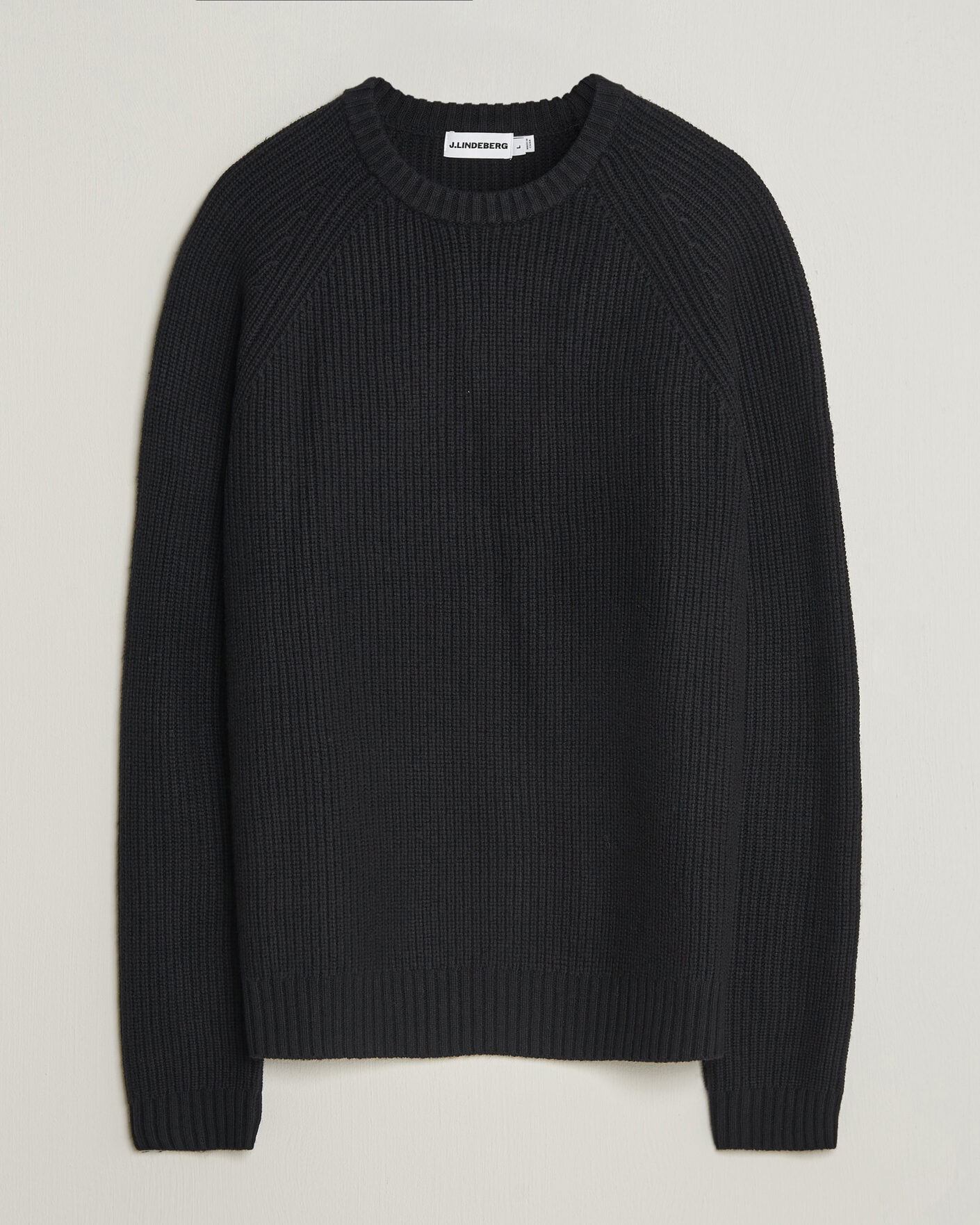 Herre | Trøjer | J.Lindeberg | Hallow Wool Blend Knitted Sweater Black