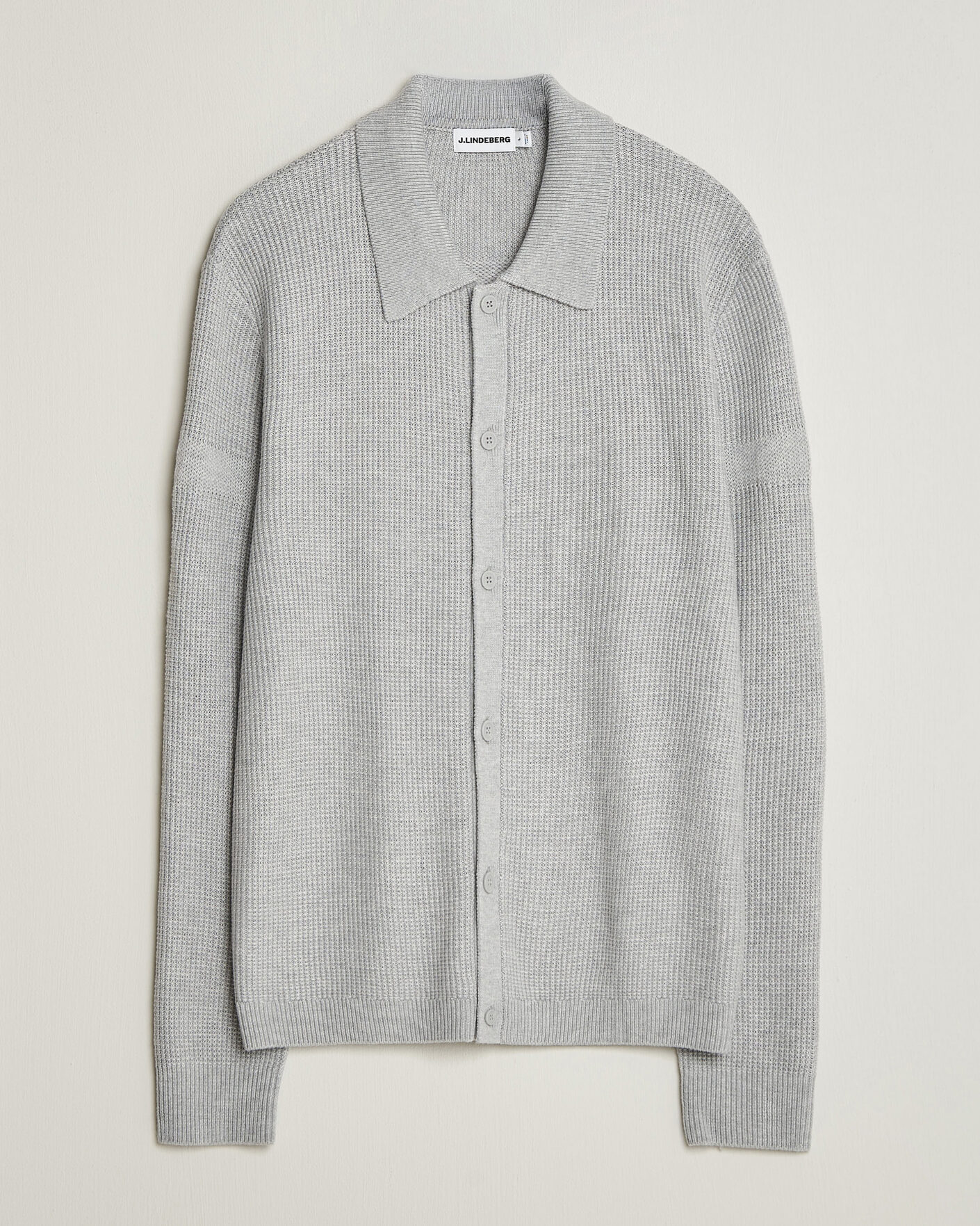 Herre | Trøjer | J.Lindeberg | Willem Knitted Cardigan Light Grey Melange