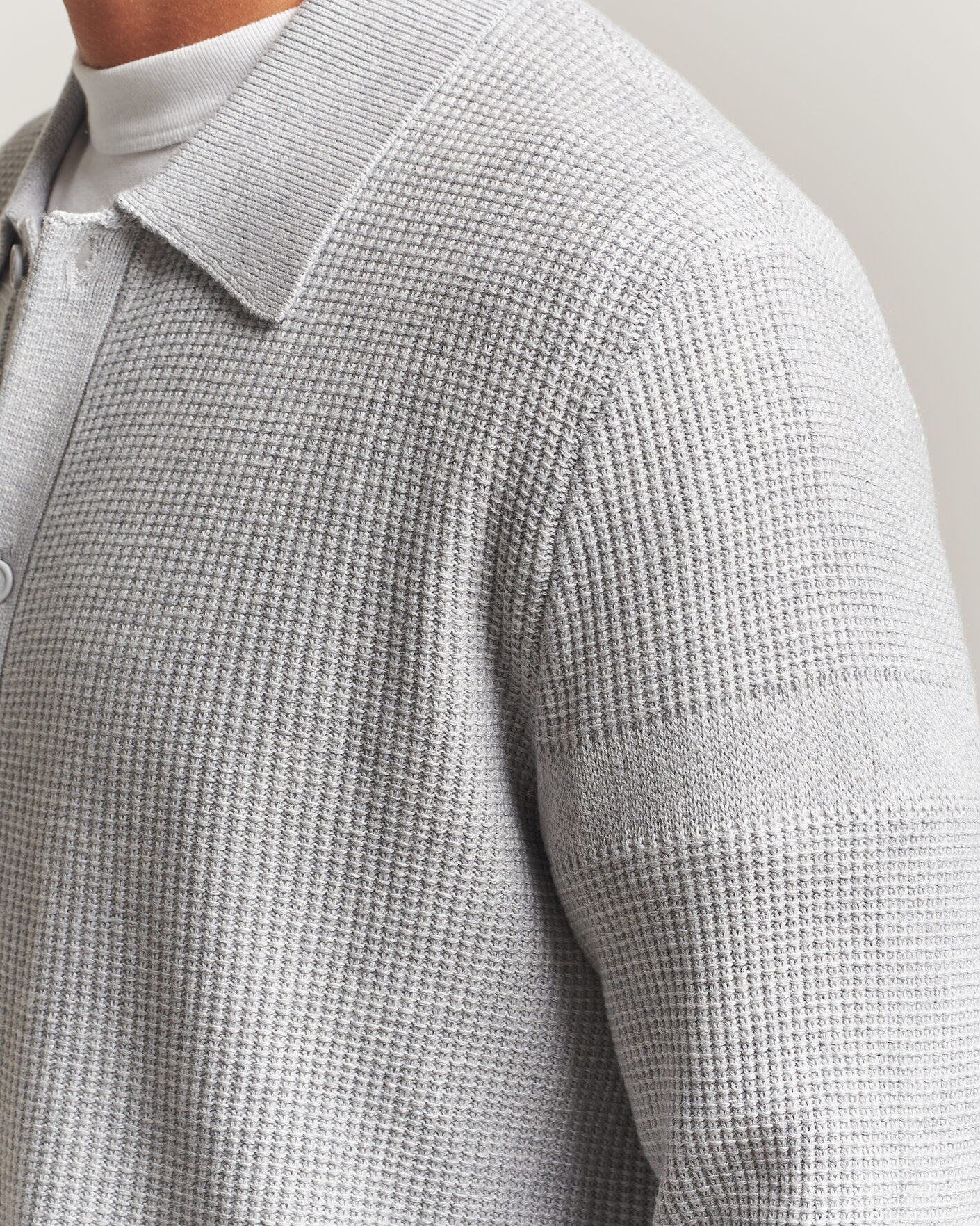 Herre | Trøjer | J.Lindeberg | Willem Knitted Cardigan Light Grey Melange