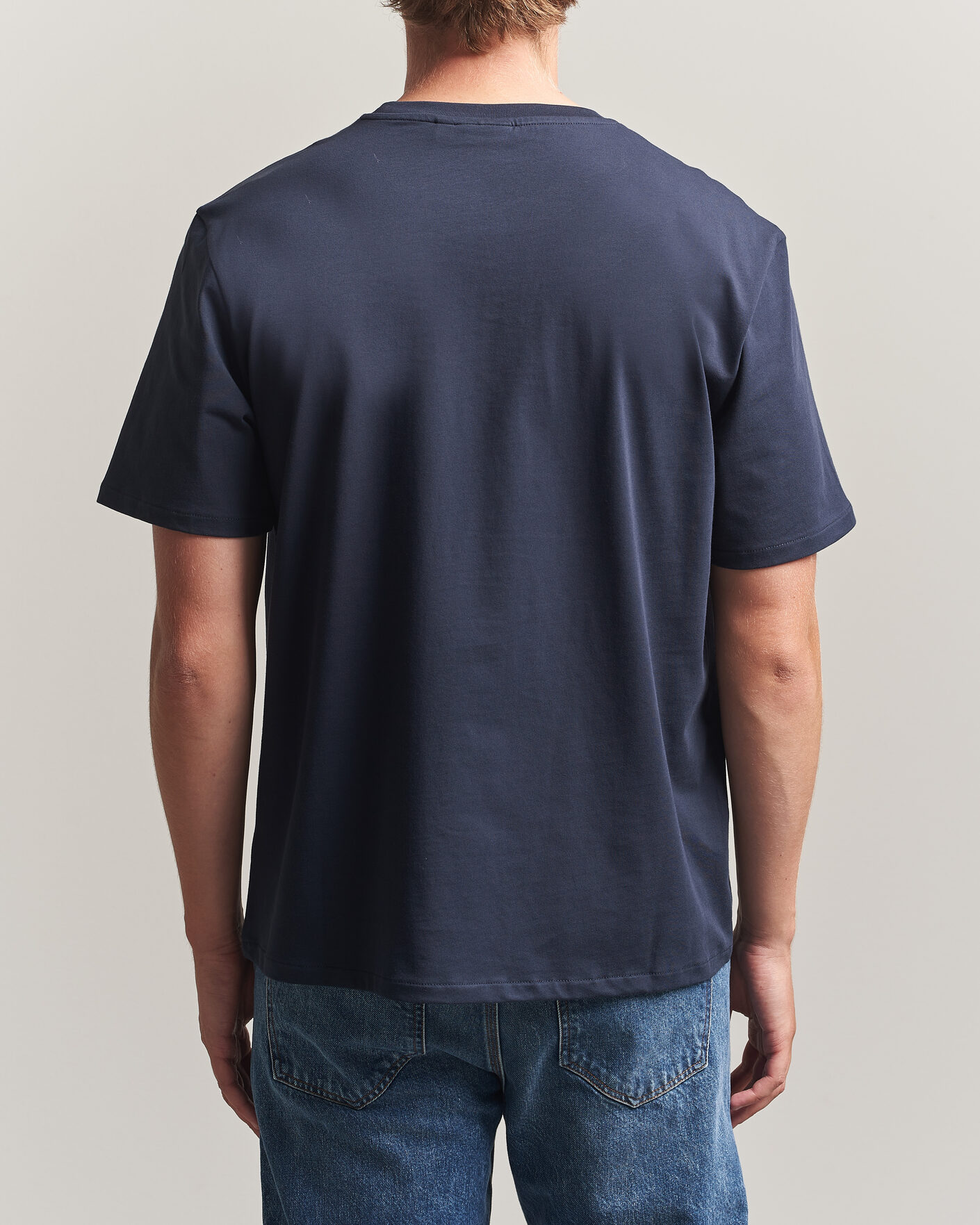 Herre | T-Shirts | J.Lindeberg | Alpha Crew Neck T-Shirt JL Navy