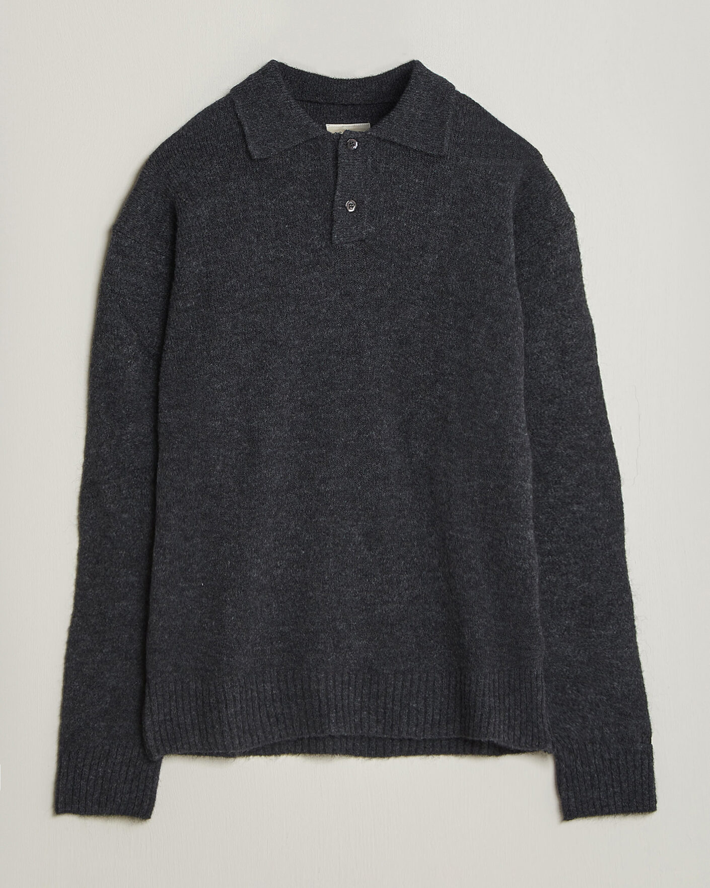 Herre | Trøjer | Forét | Alpine Polo Knit Dark Grey Melange