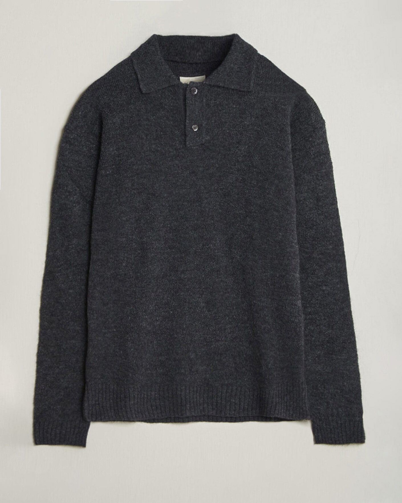 Herre | Trøjer | Forét | Alpine Polo Knit Dark Grey Melange