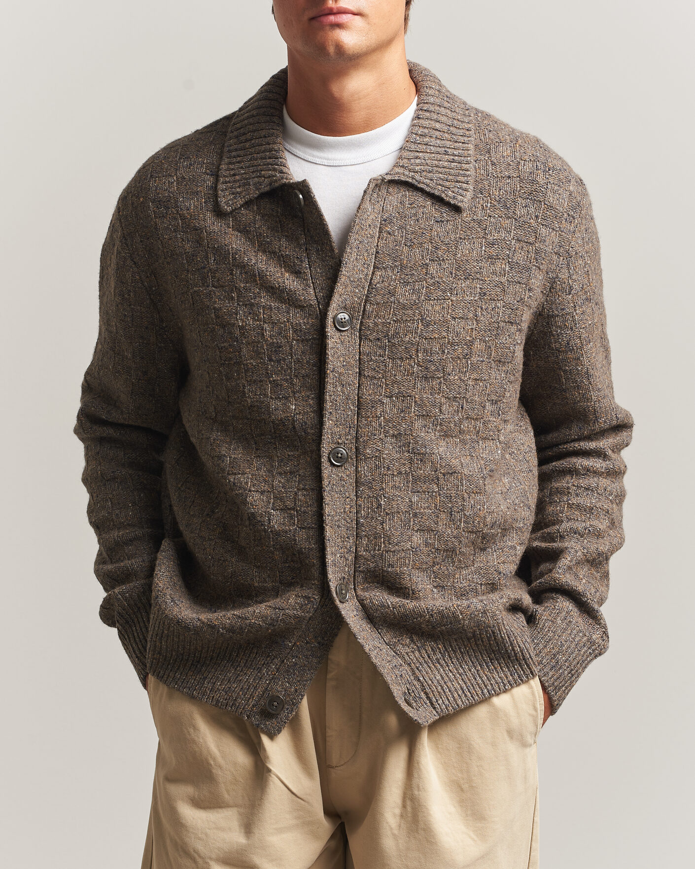 Herre | Trøjer | Forét | Area Wool Cardigan Jacket Taupe