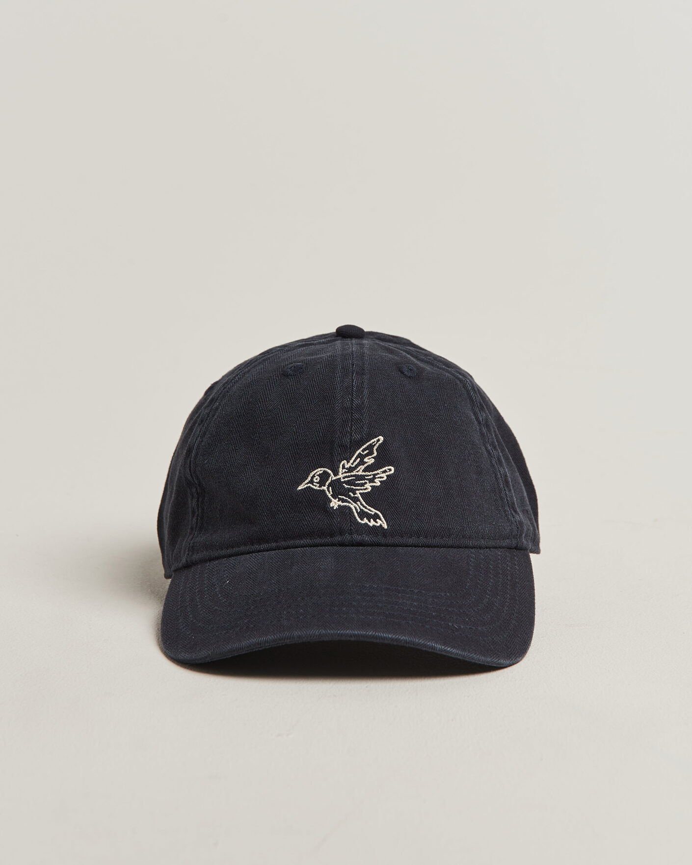 Herre | Hatte & kasketter | Forét | Bird Washed Herringbone Cap Navy