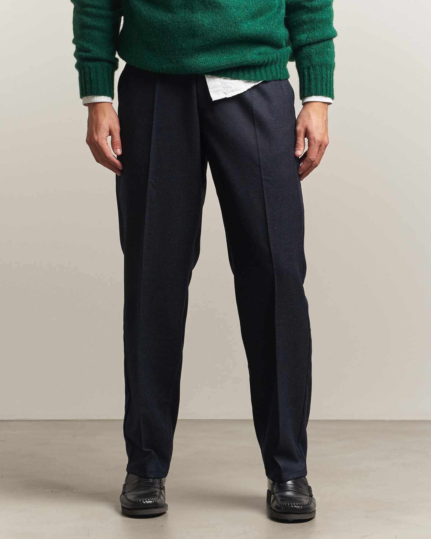 Herre | Bukser | Forét | Clay Wool Pants Navy