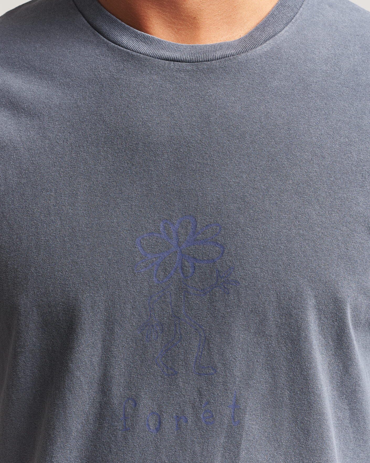 Herre | T-Shirts | Forét | Clover T-Shirt Navy
