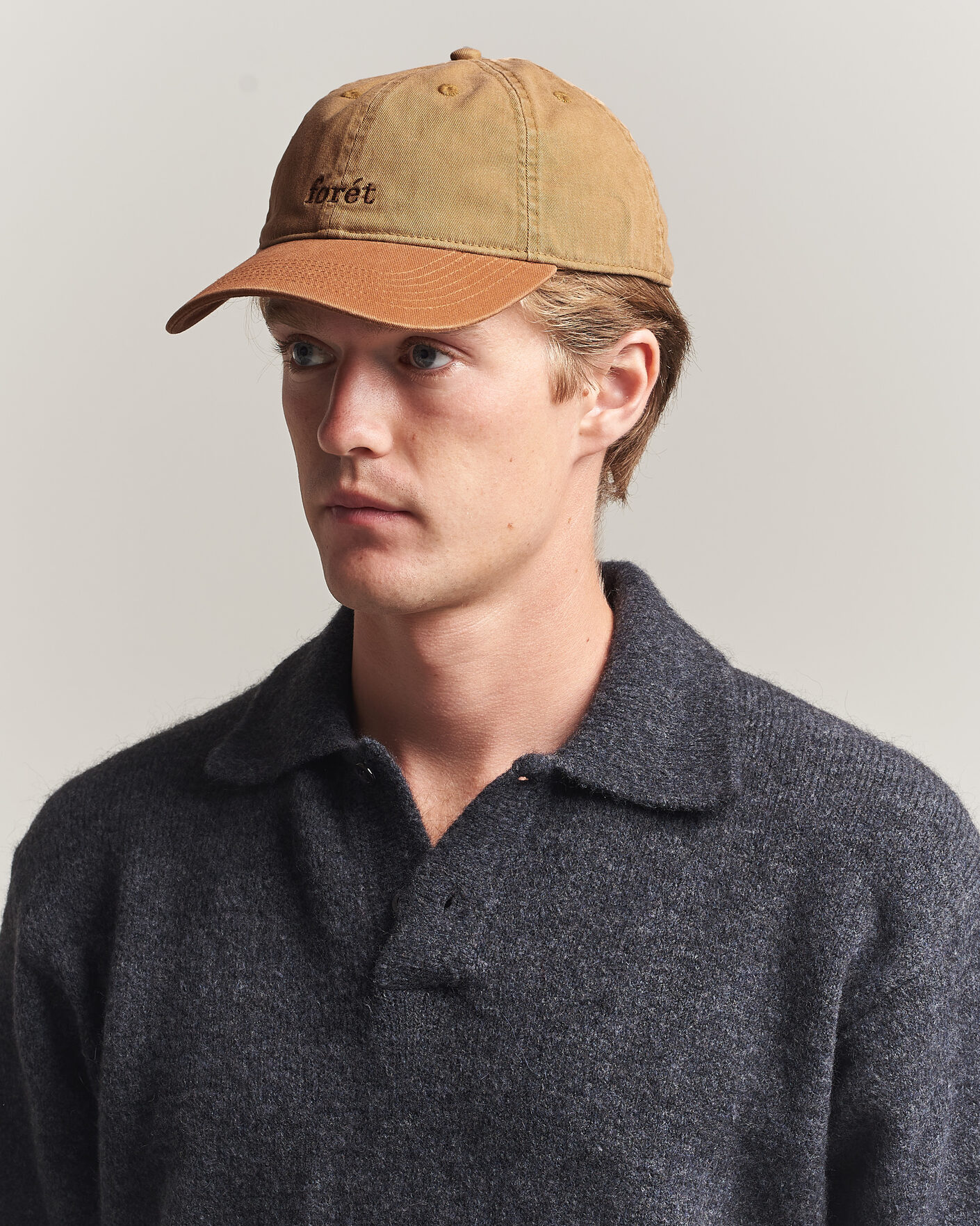 Herre | Hatte & kasketter | Forét | Hawk Washed 2-Tone Cap Khaki/Brown