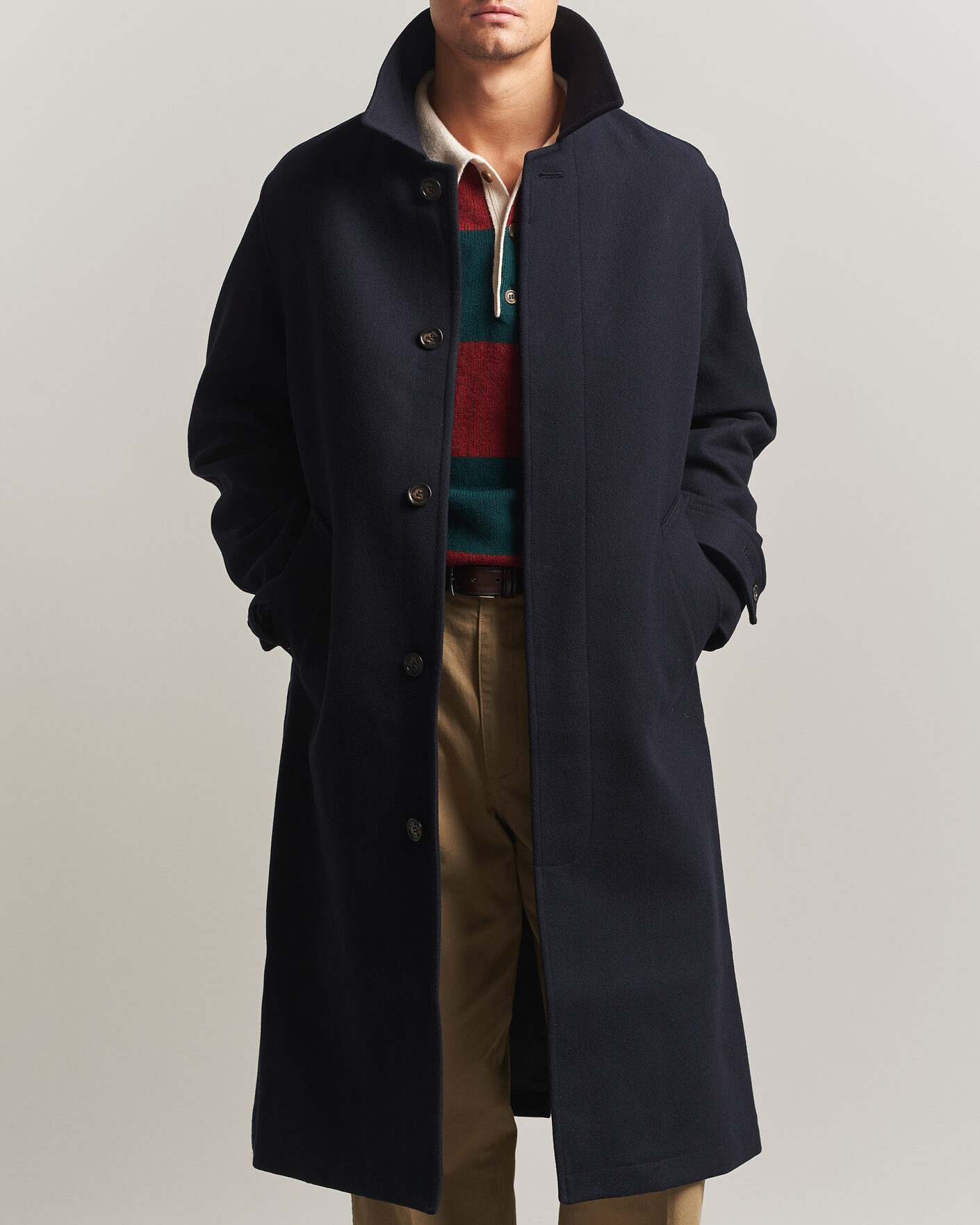 Herre | Jakker | Forét | Pine Wool Coat Navy