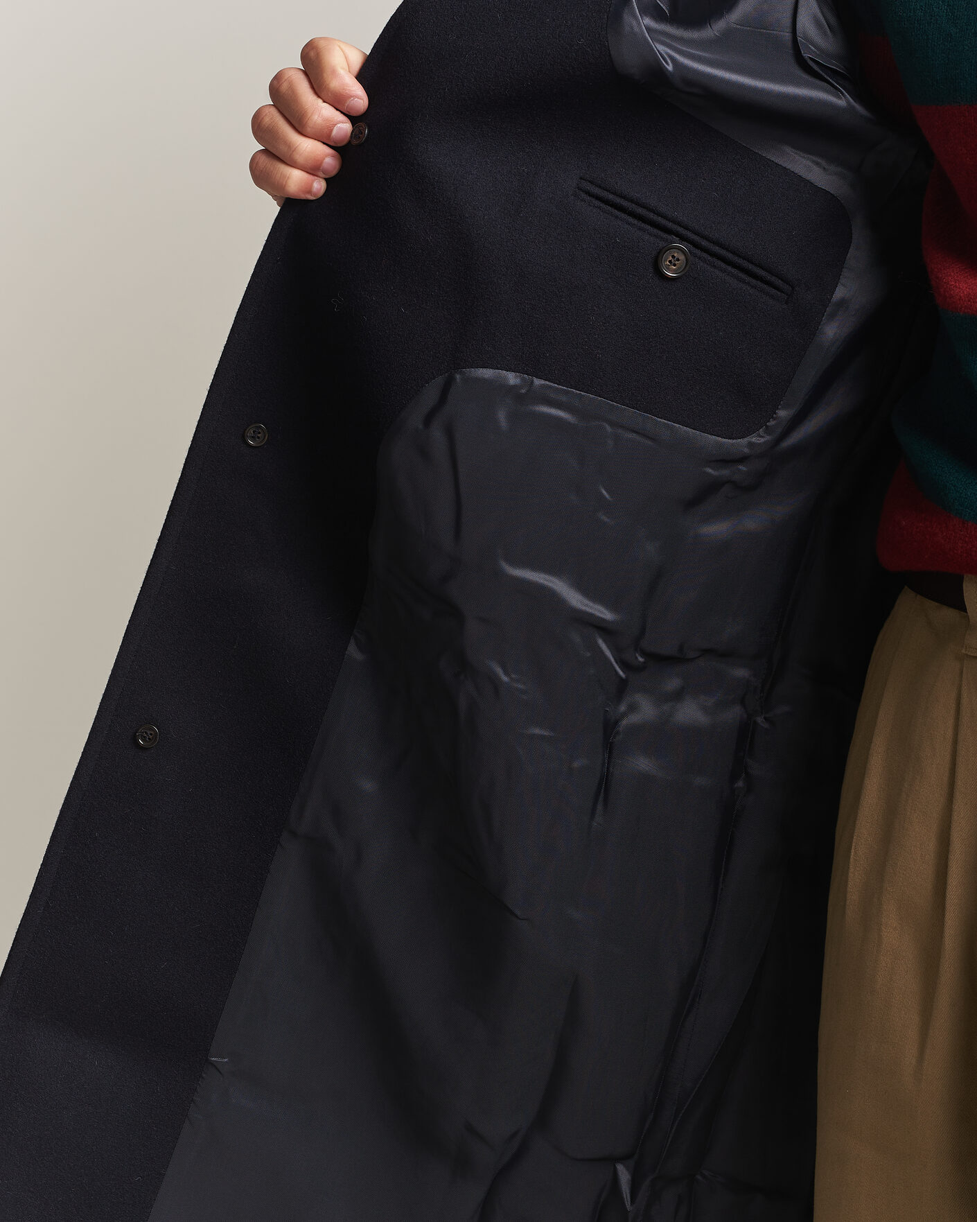 Herre | Jakker | Forét | Pine Wool Coat Navy