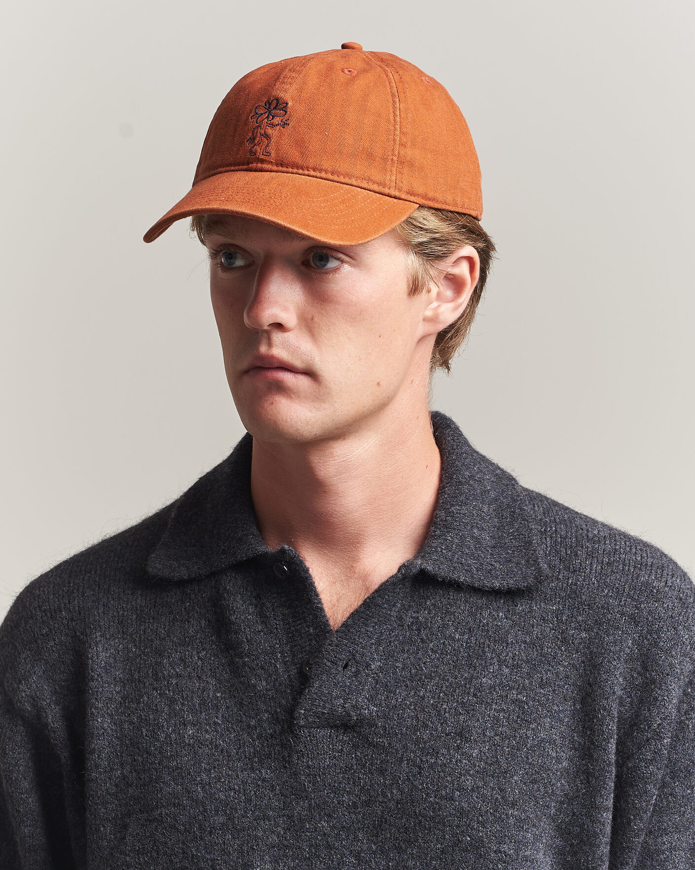 Herre | Hatte & kasketter | Forét | Tree Washed Herringbone Cap Brown