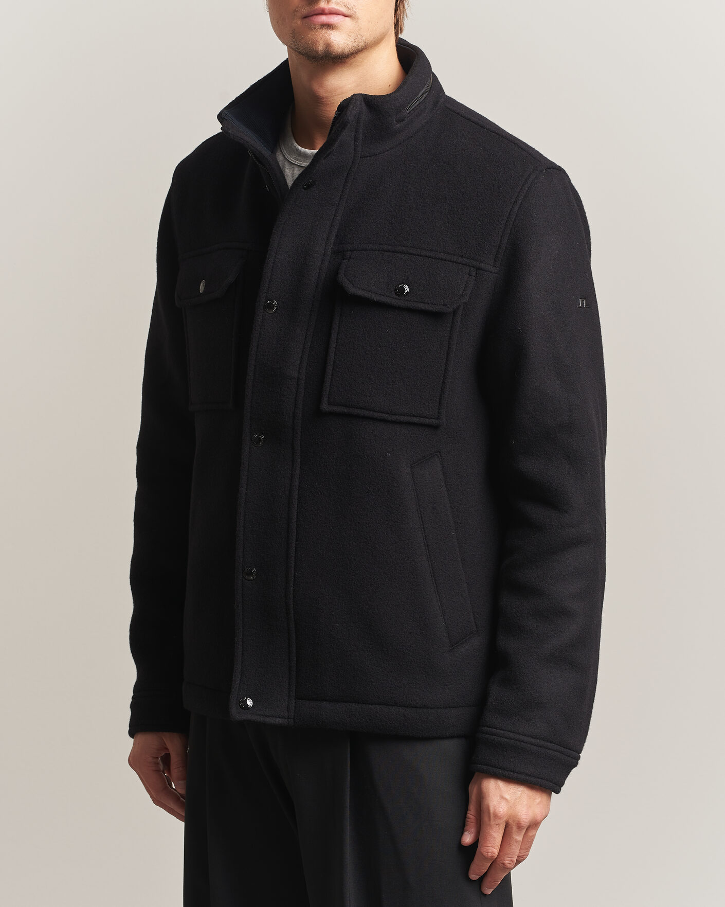 Herre | Jakker | J.Lindeberg | Bailey Wool Field Jacket Black